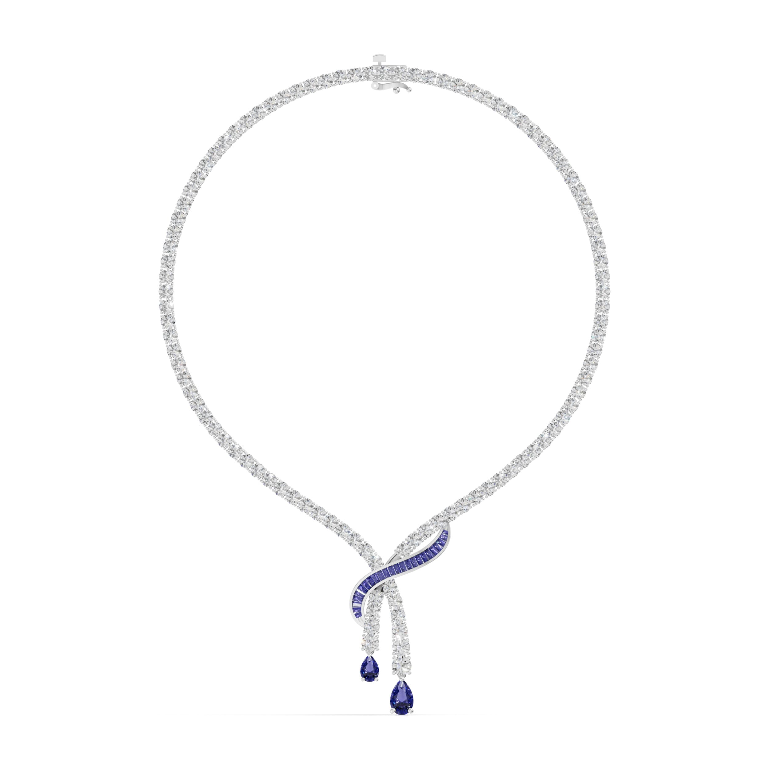 Galene Sapphire Line Necklace