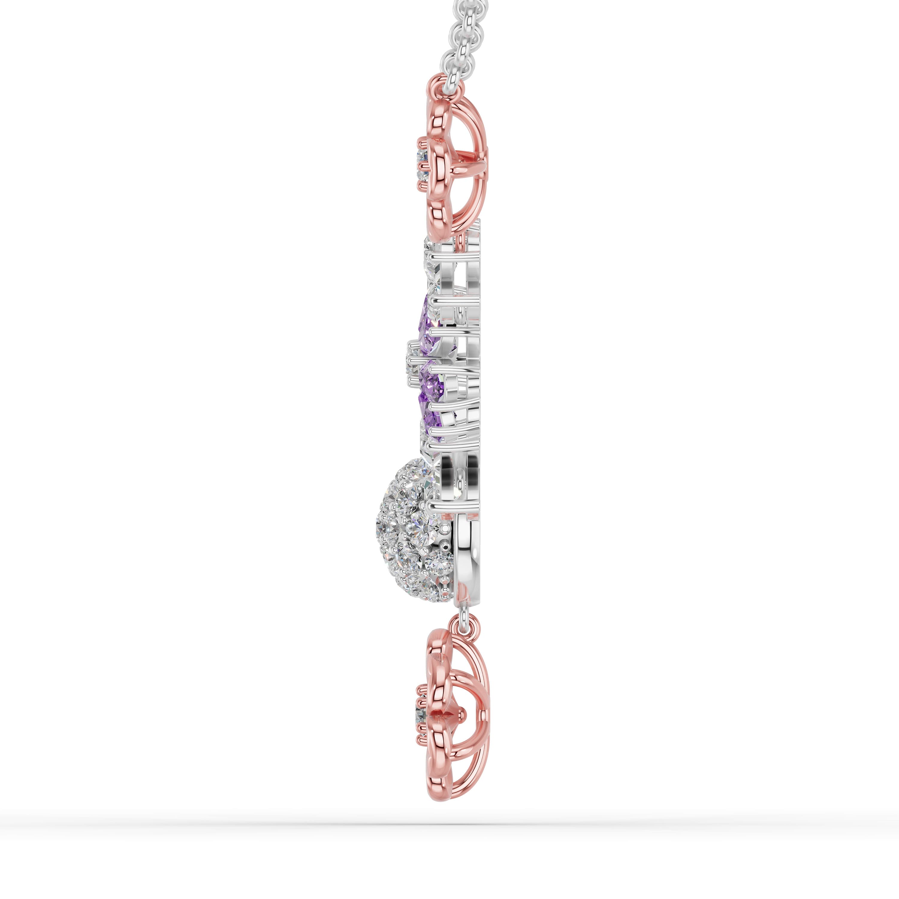 Eloise Amethyst Cluster Necklace