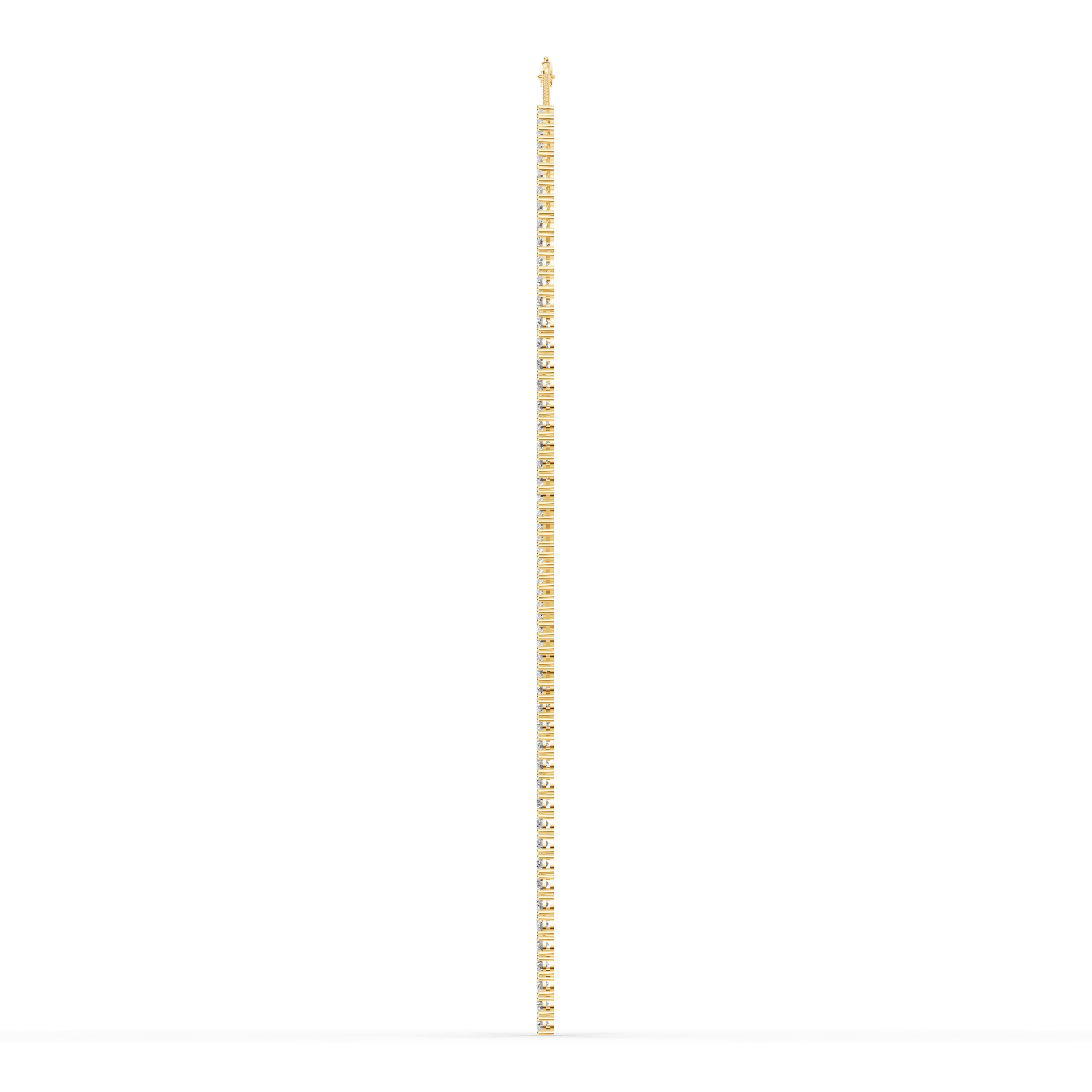 Iver Round Line Necklace in yellow gold with lab grown diamonds, view 4