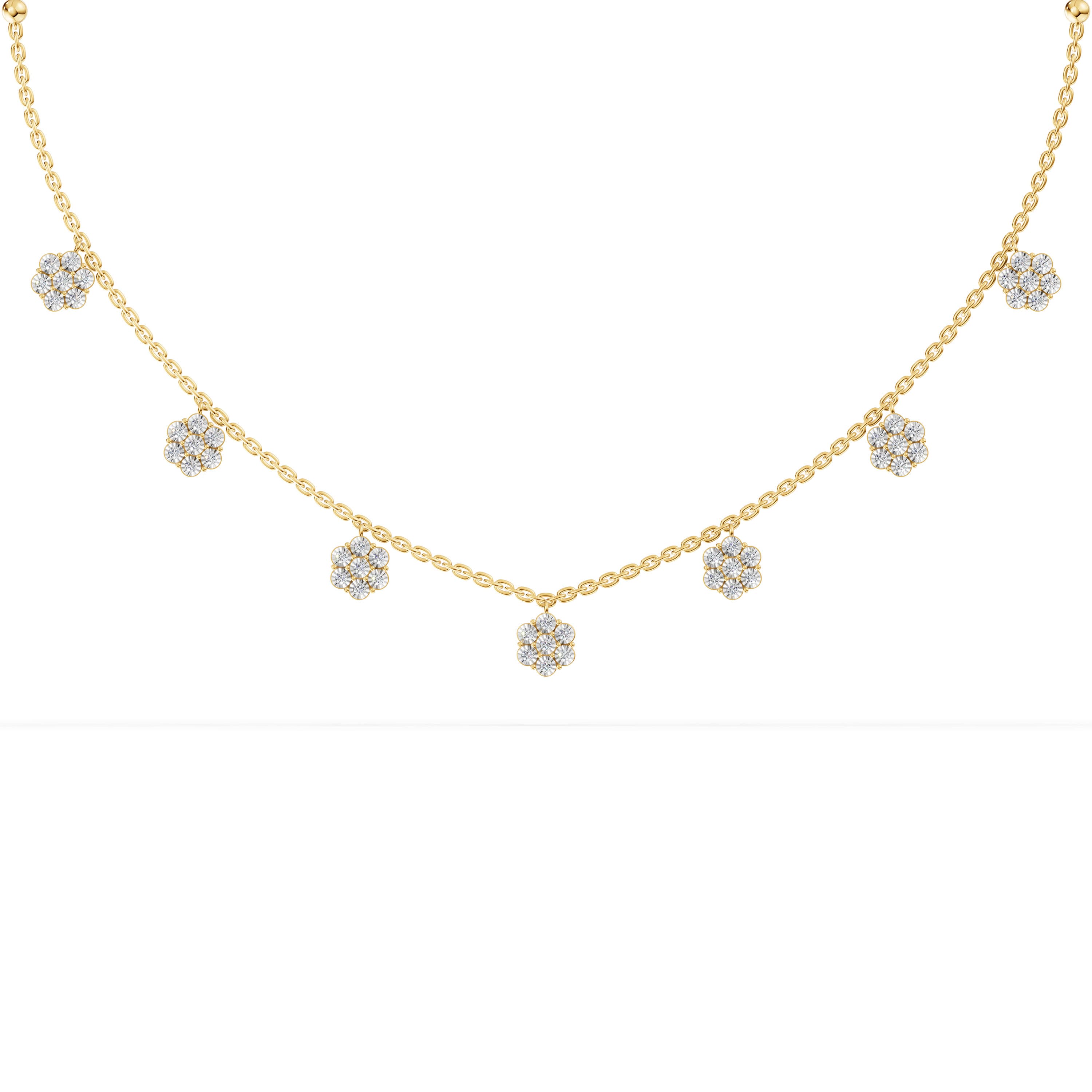 Camille Round Pave Necklace
