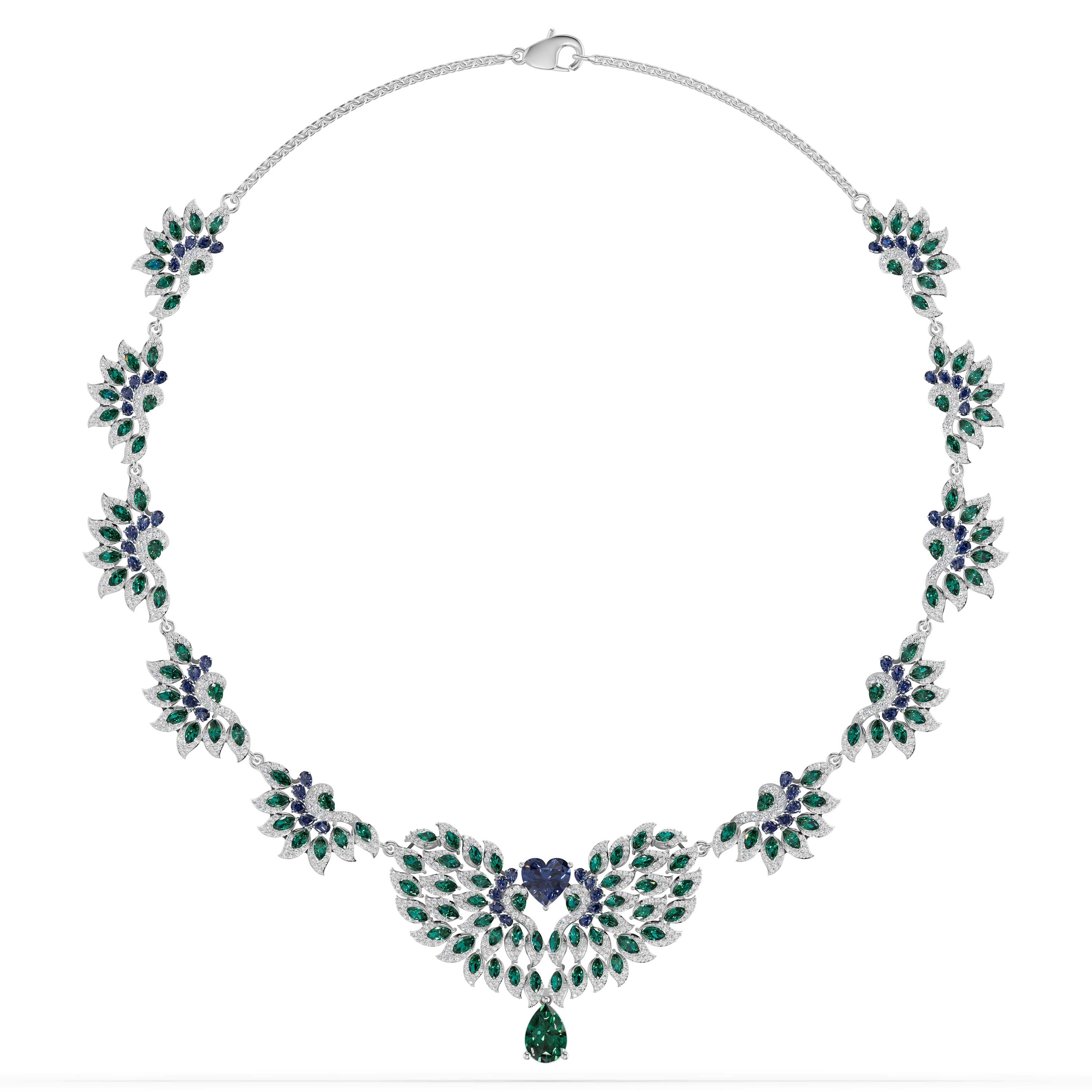 Gentian Sapphire Statement Necklace