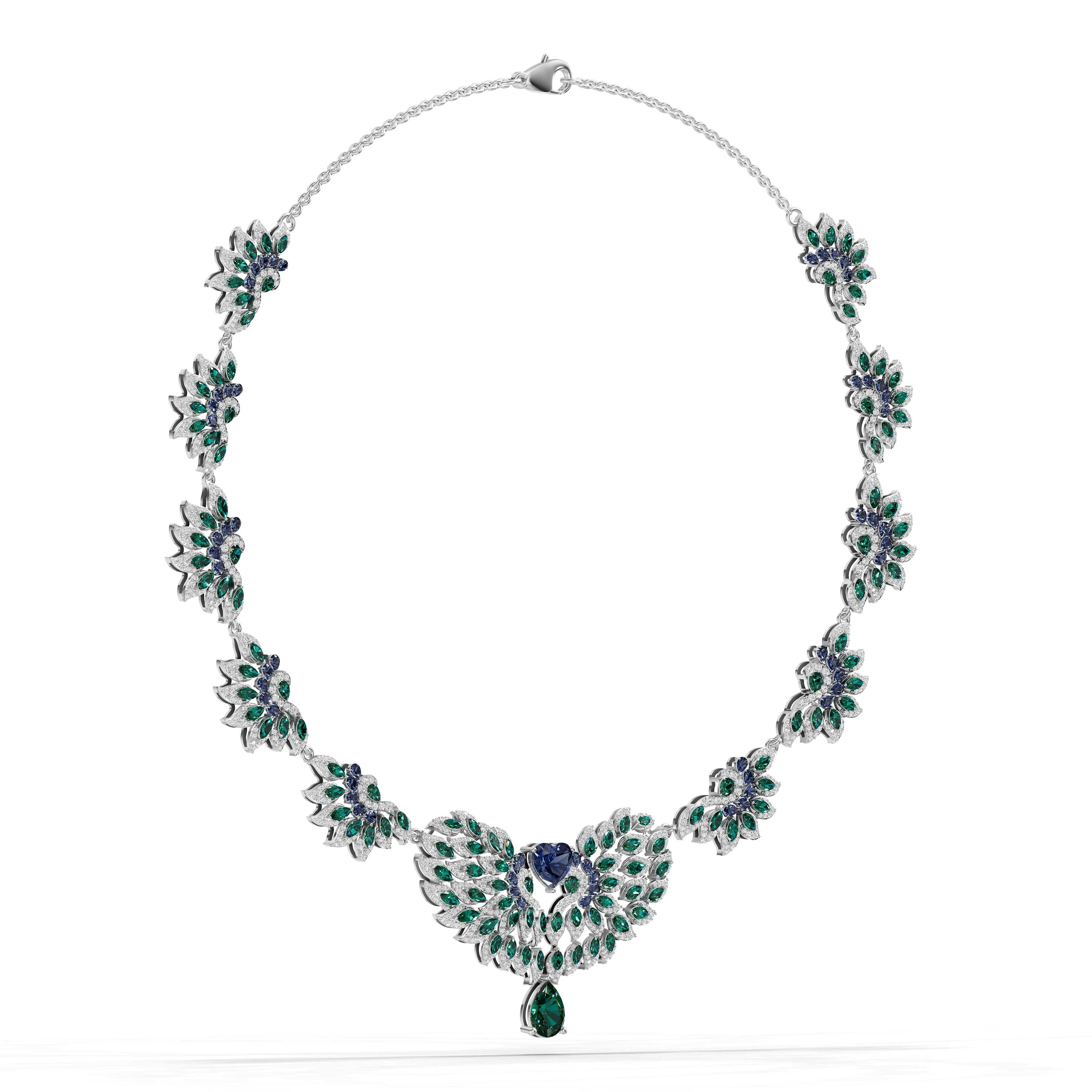 Gentian Sapphire Statement Necklace