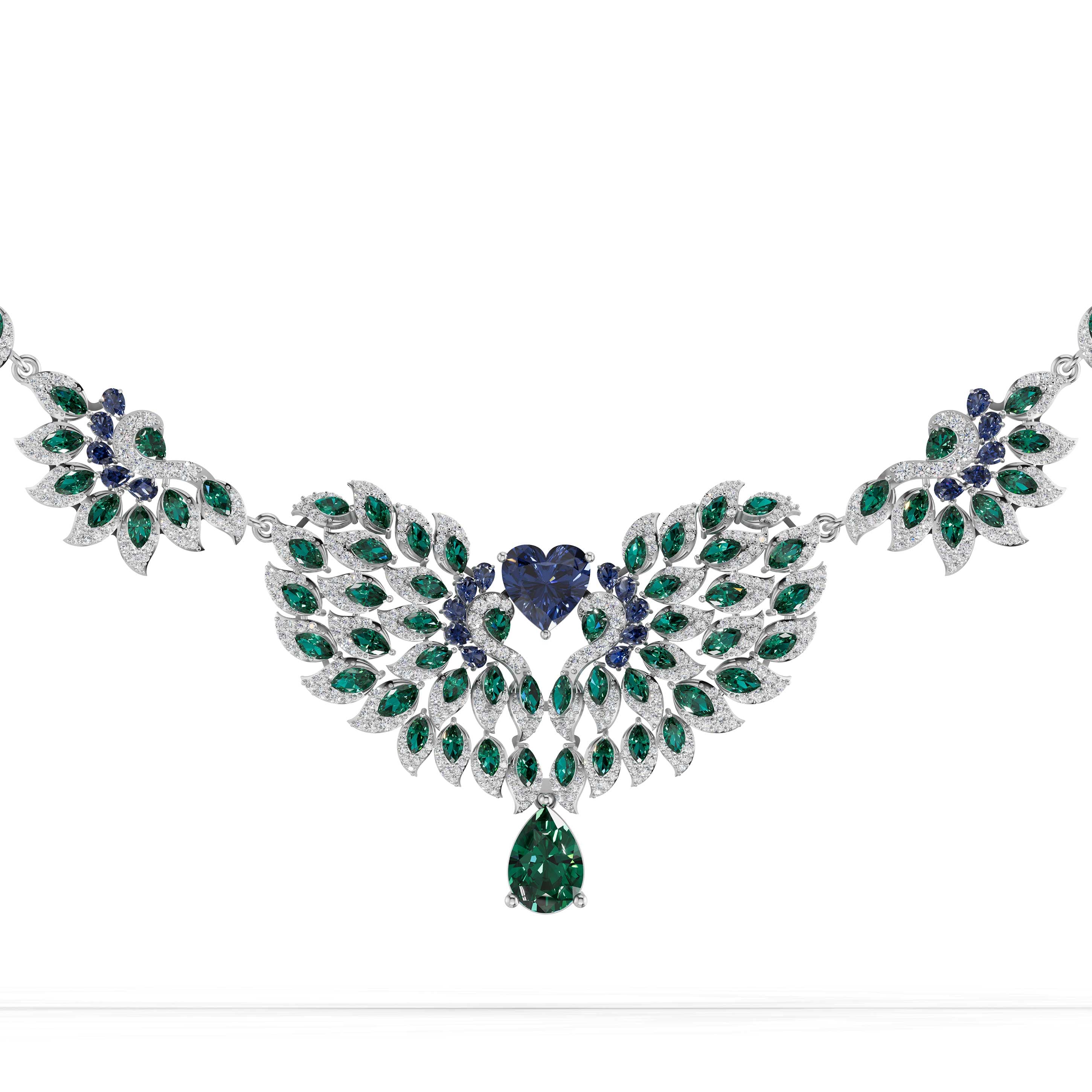 Gentian Sapphire Statement Necklace
