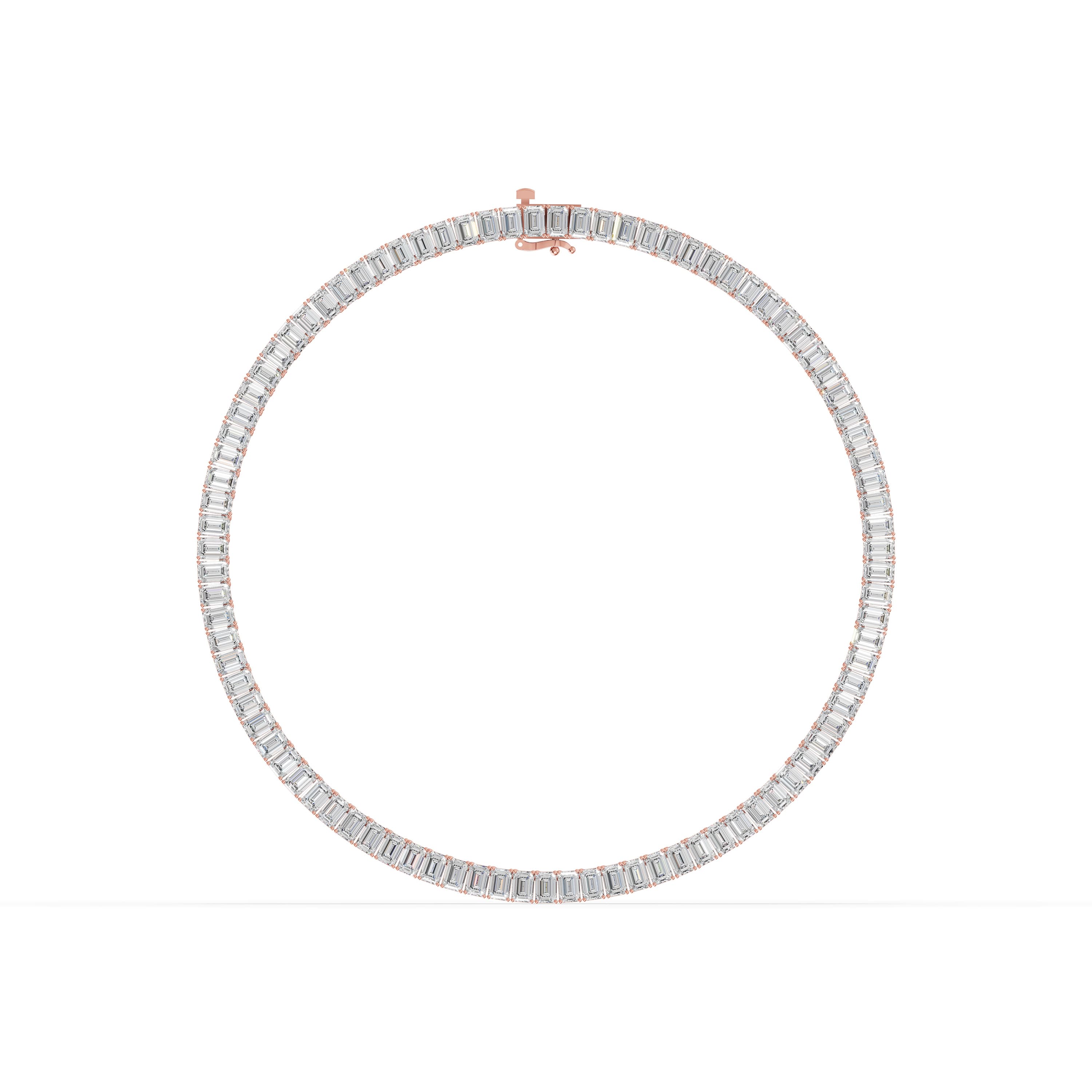 Bramwell Emerald Cut Riviere Necklace