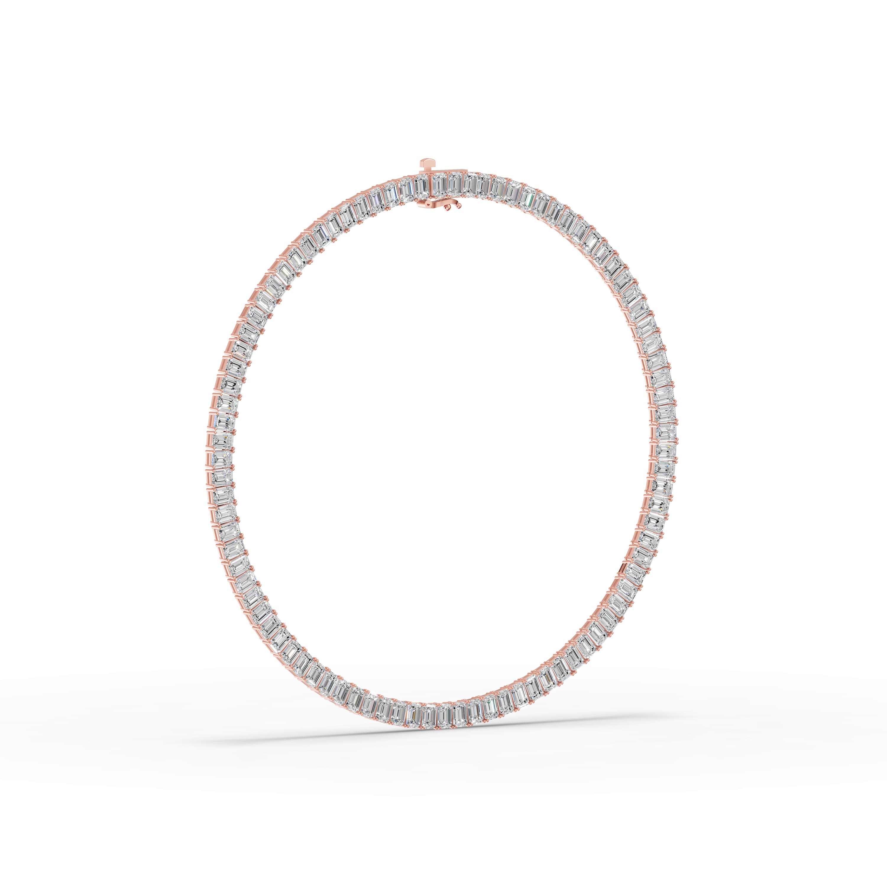 Bramwell Emerald Cut Riviere Necklace