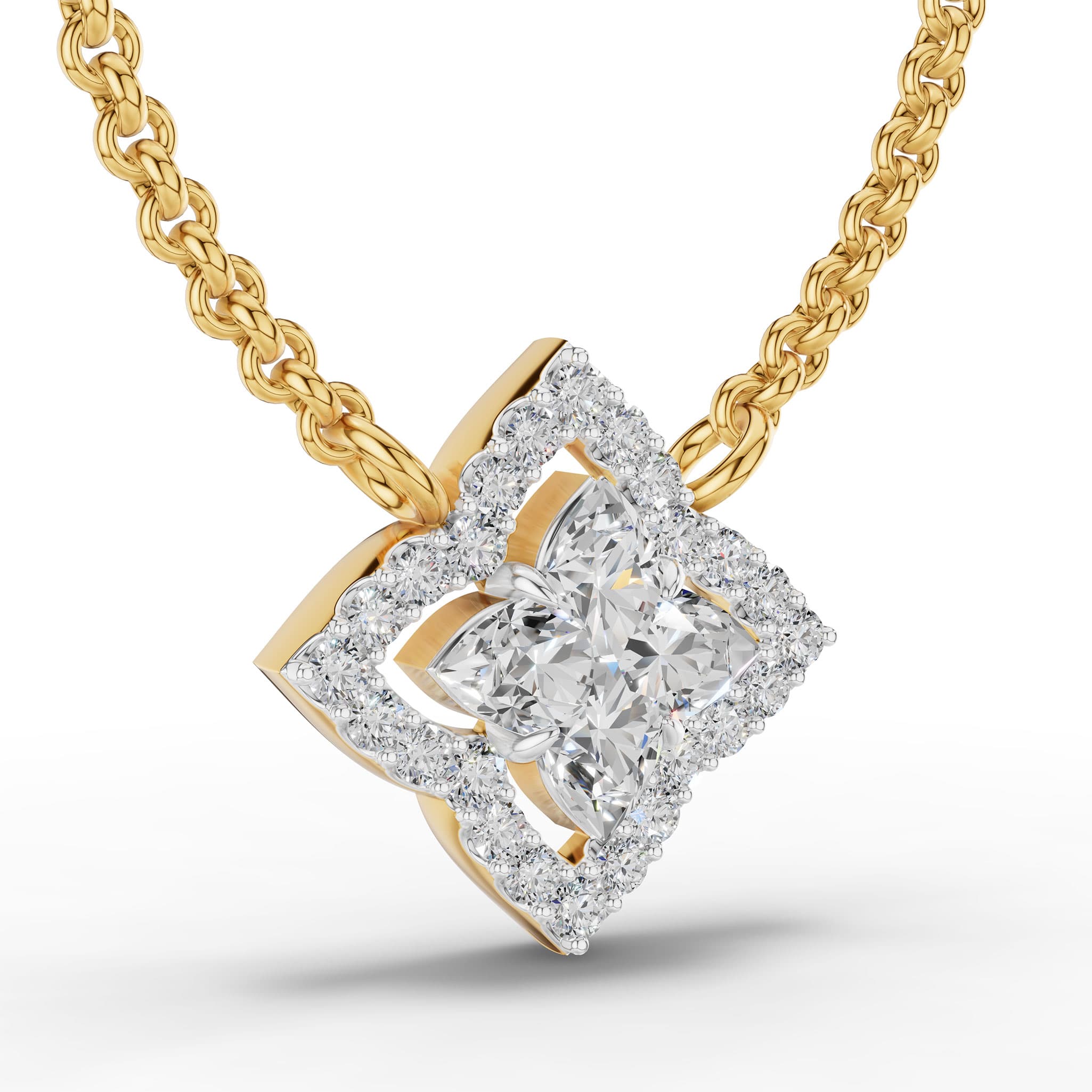 Emblem Flower-Cut Cluster Pendant
