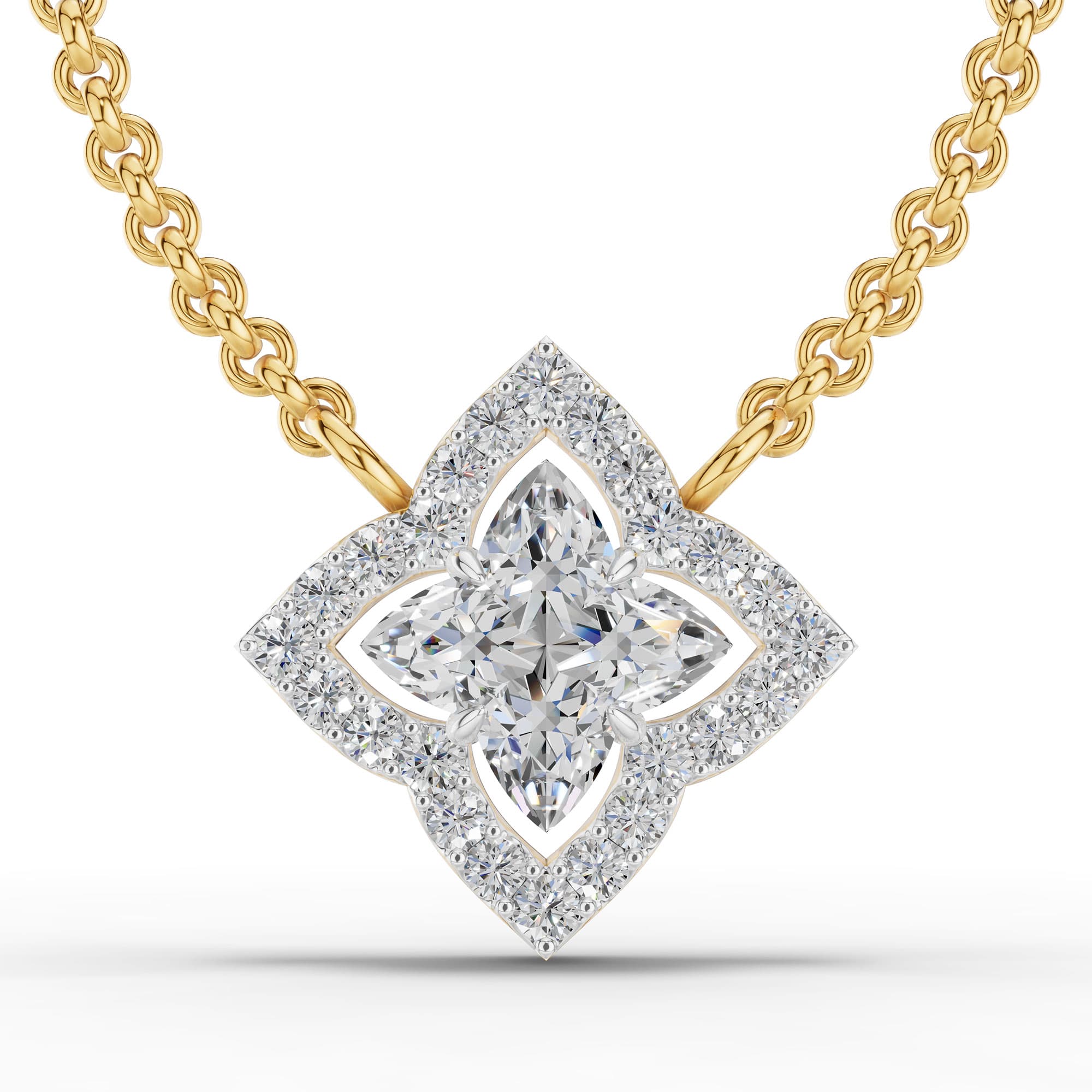 Emblem Flower-Cut Cluster Pendant