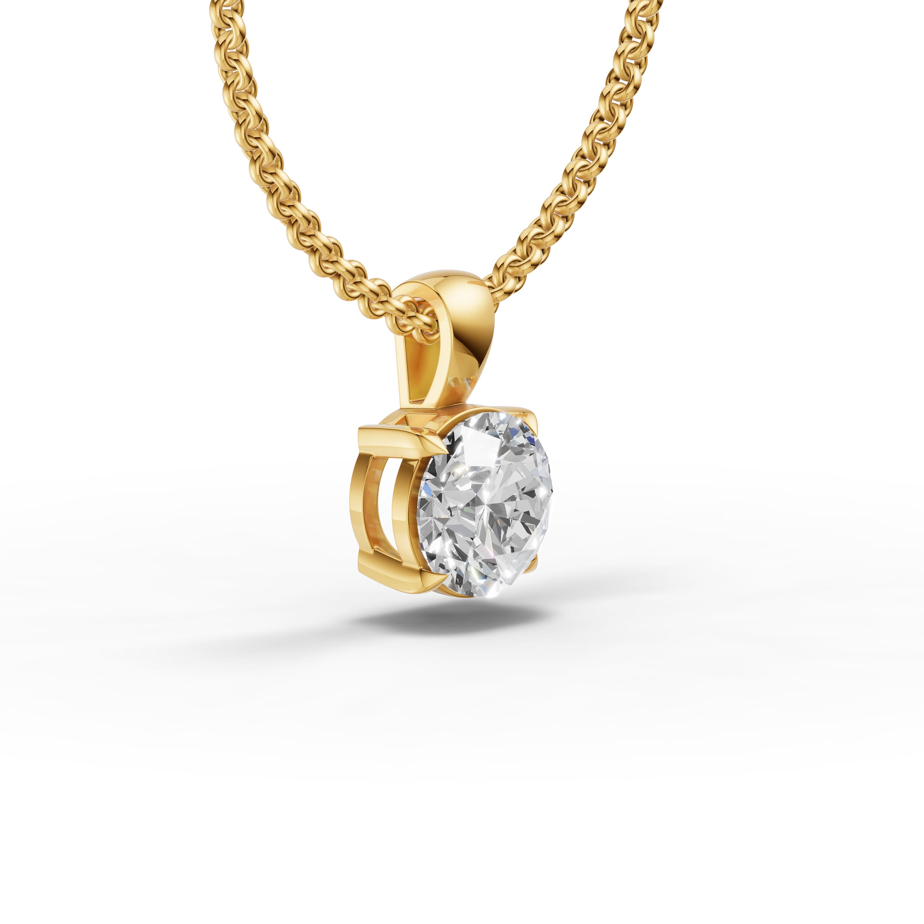 Minim Round Solitaire Pendant