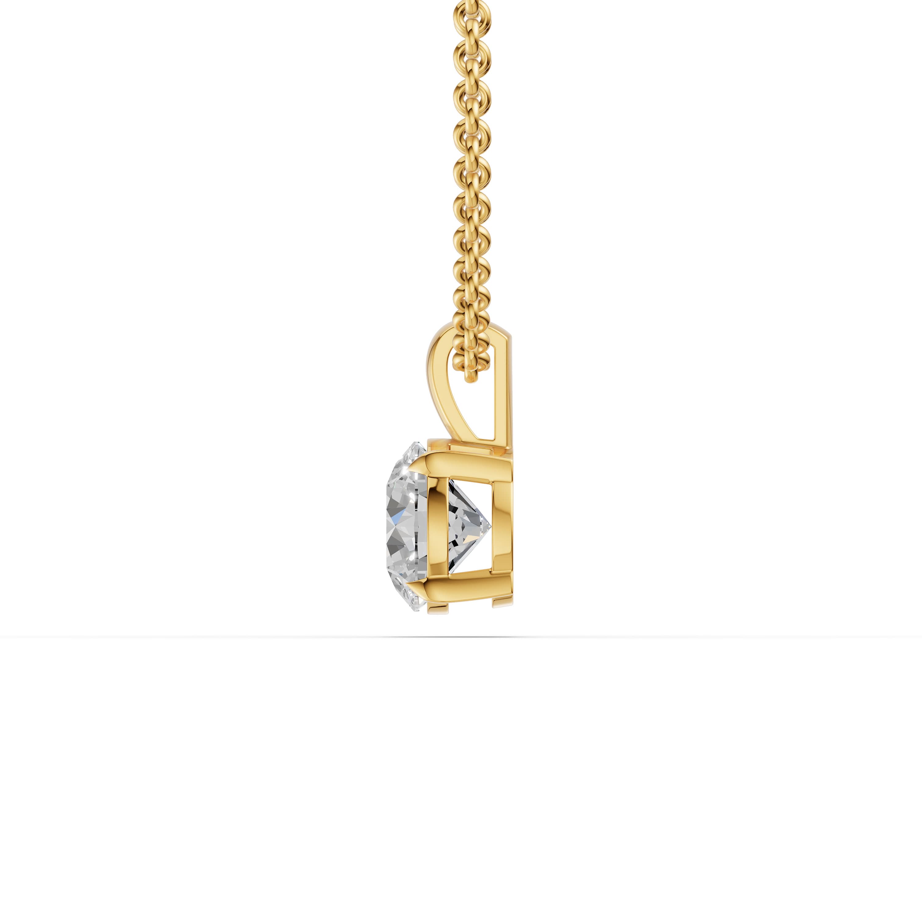 Minim Round Solitaire Pendant