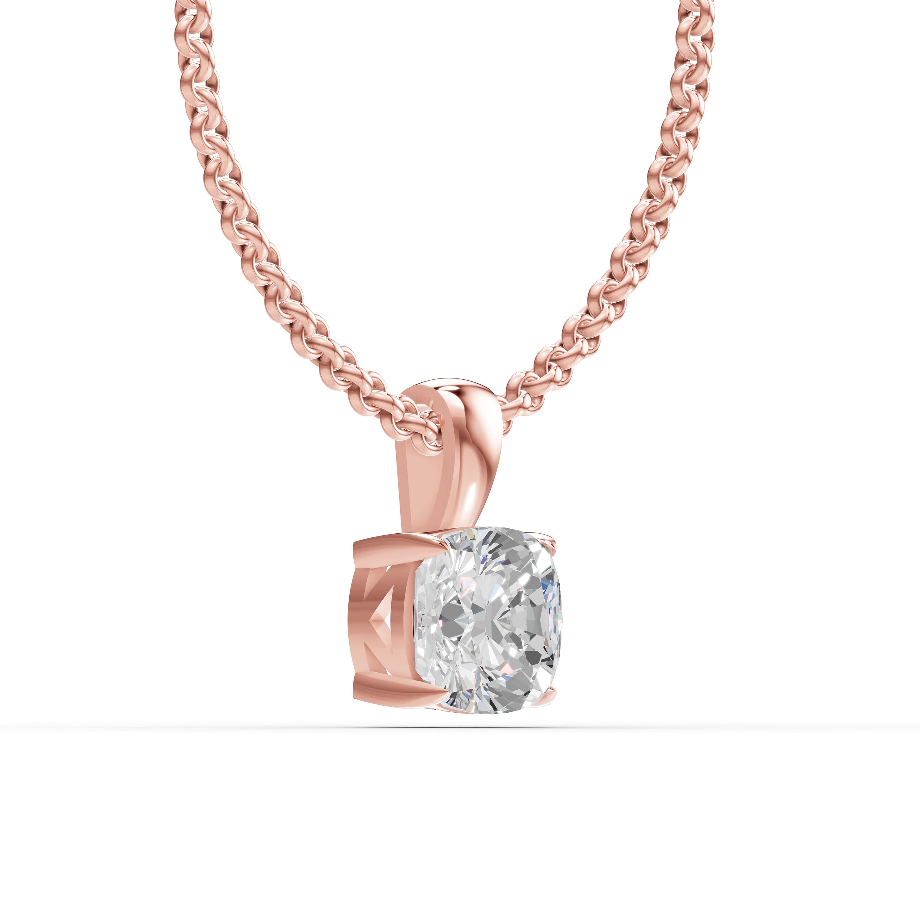 Acorn Cushion Solitaire Pendant