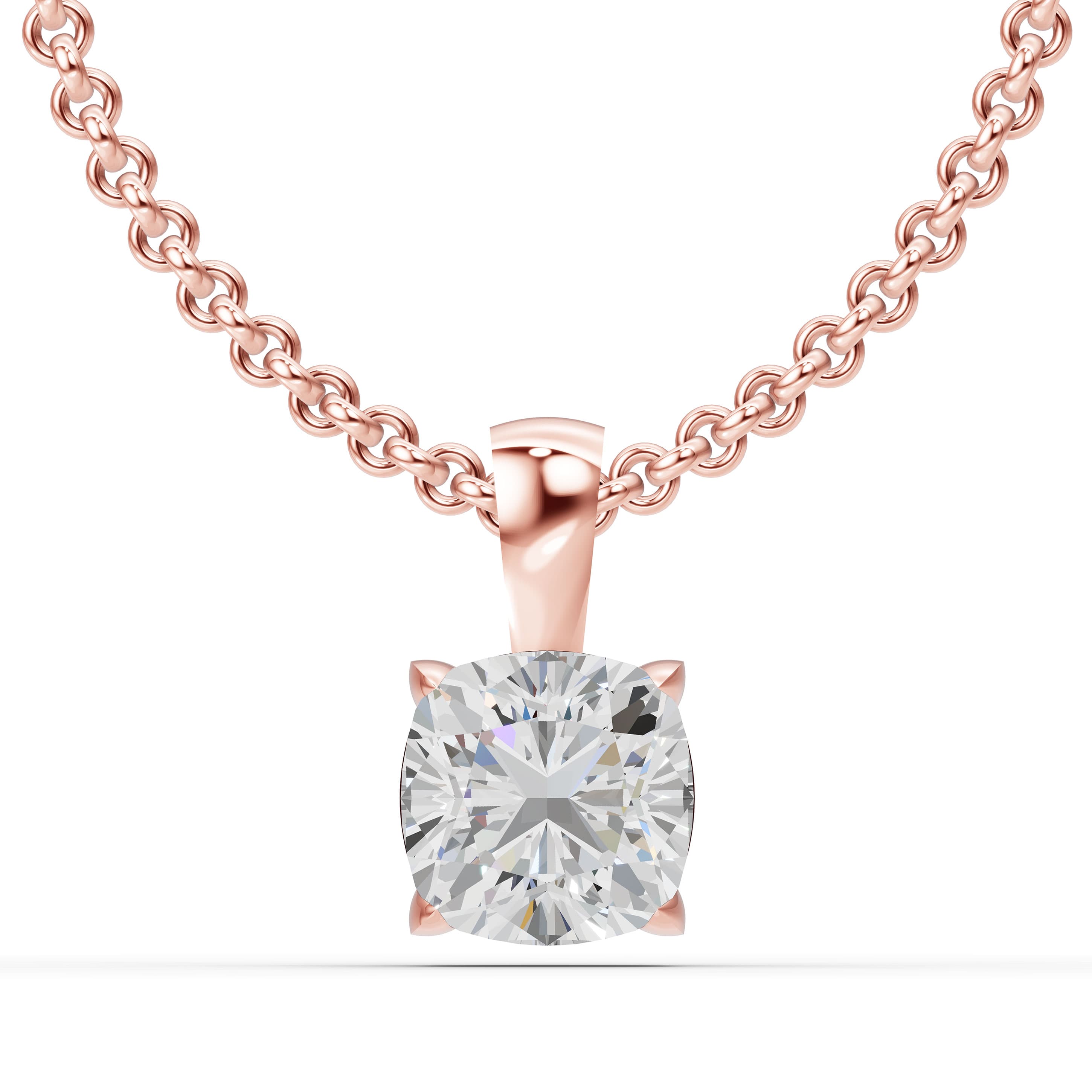 Acorn Cushion Solitaire Pendant