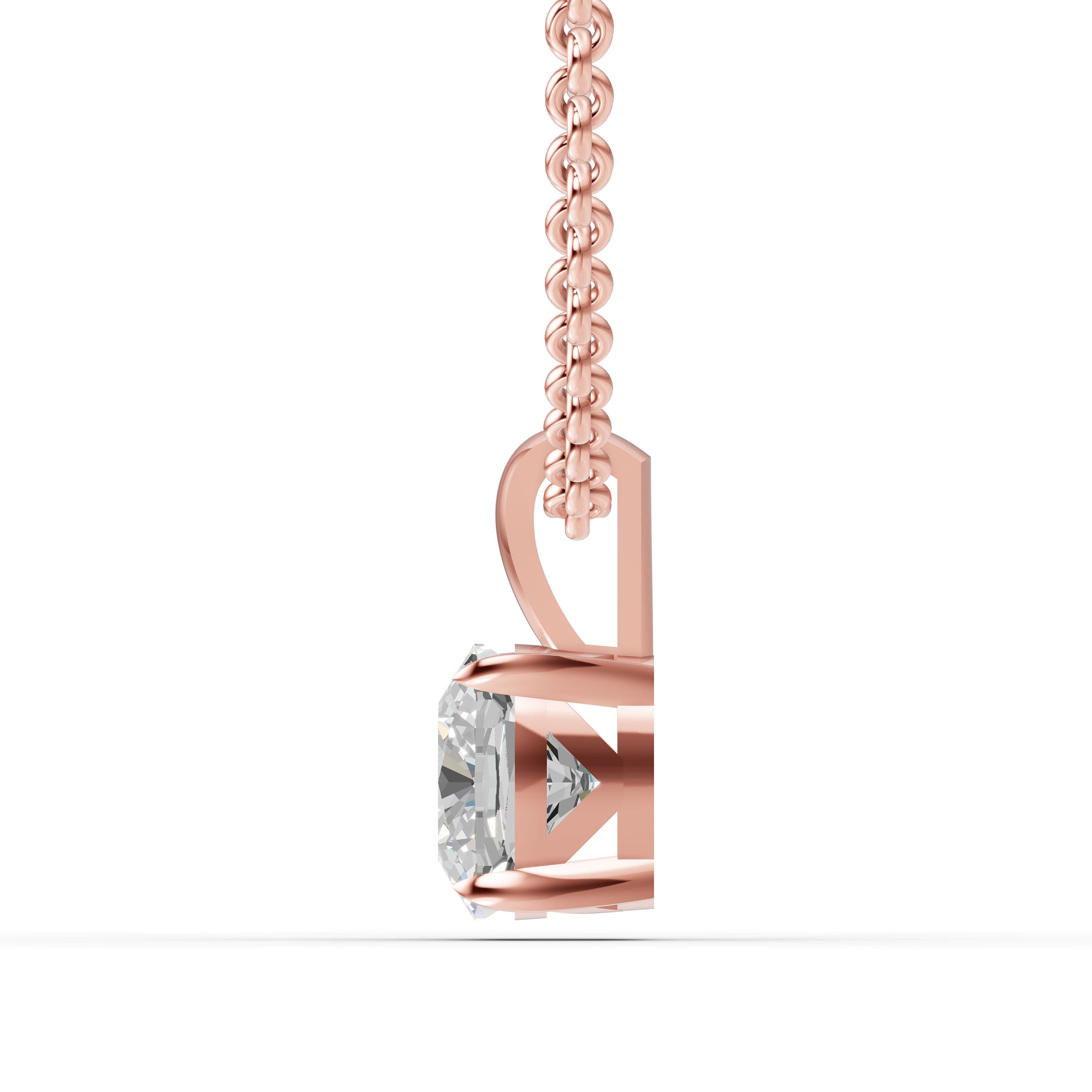 Acorn Cushion Solitaire Pendant