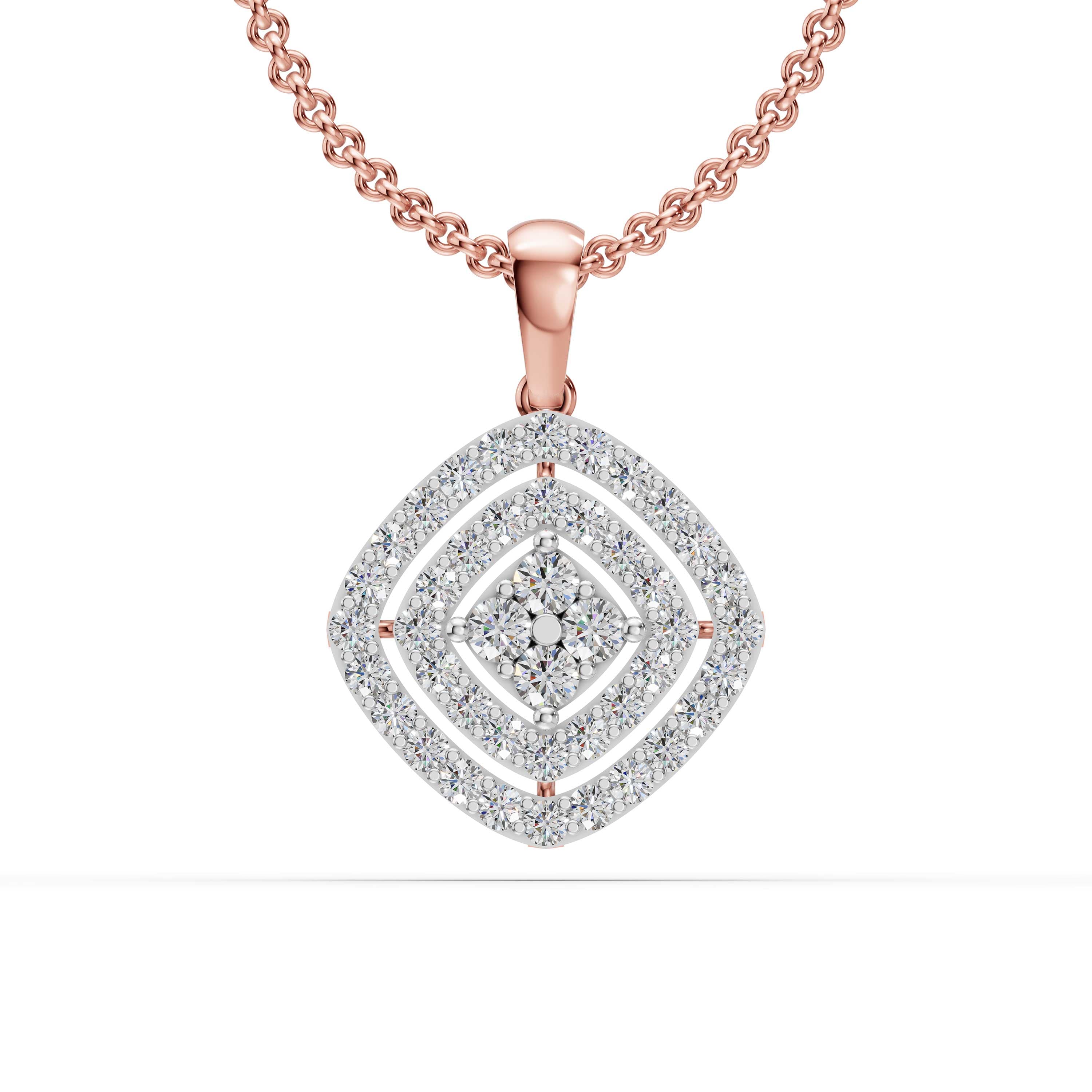Cocoa Round Pave Pendant