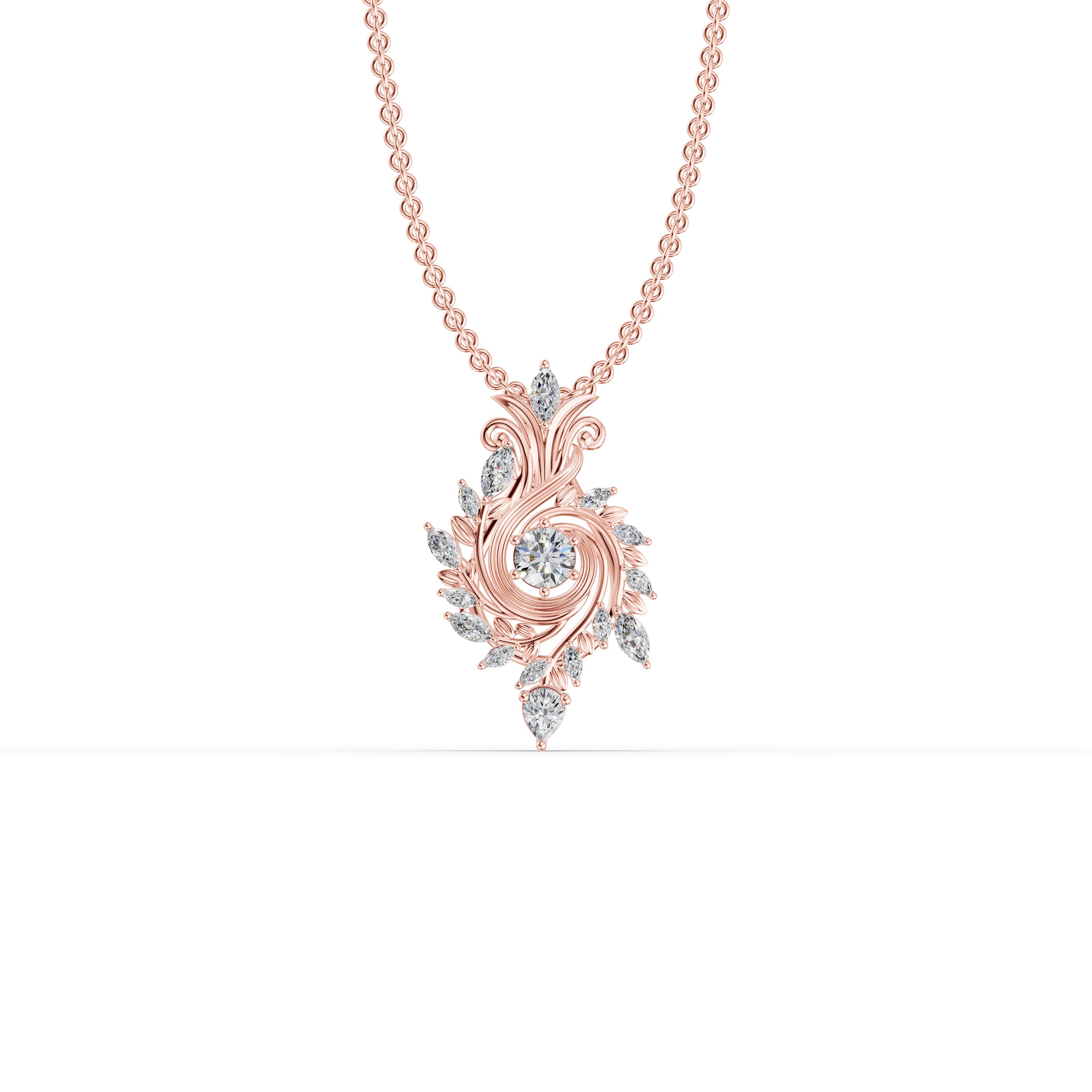 Bly Marquise Cluster Pendant