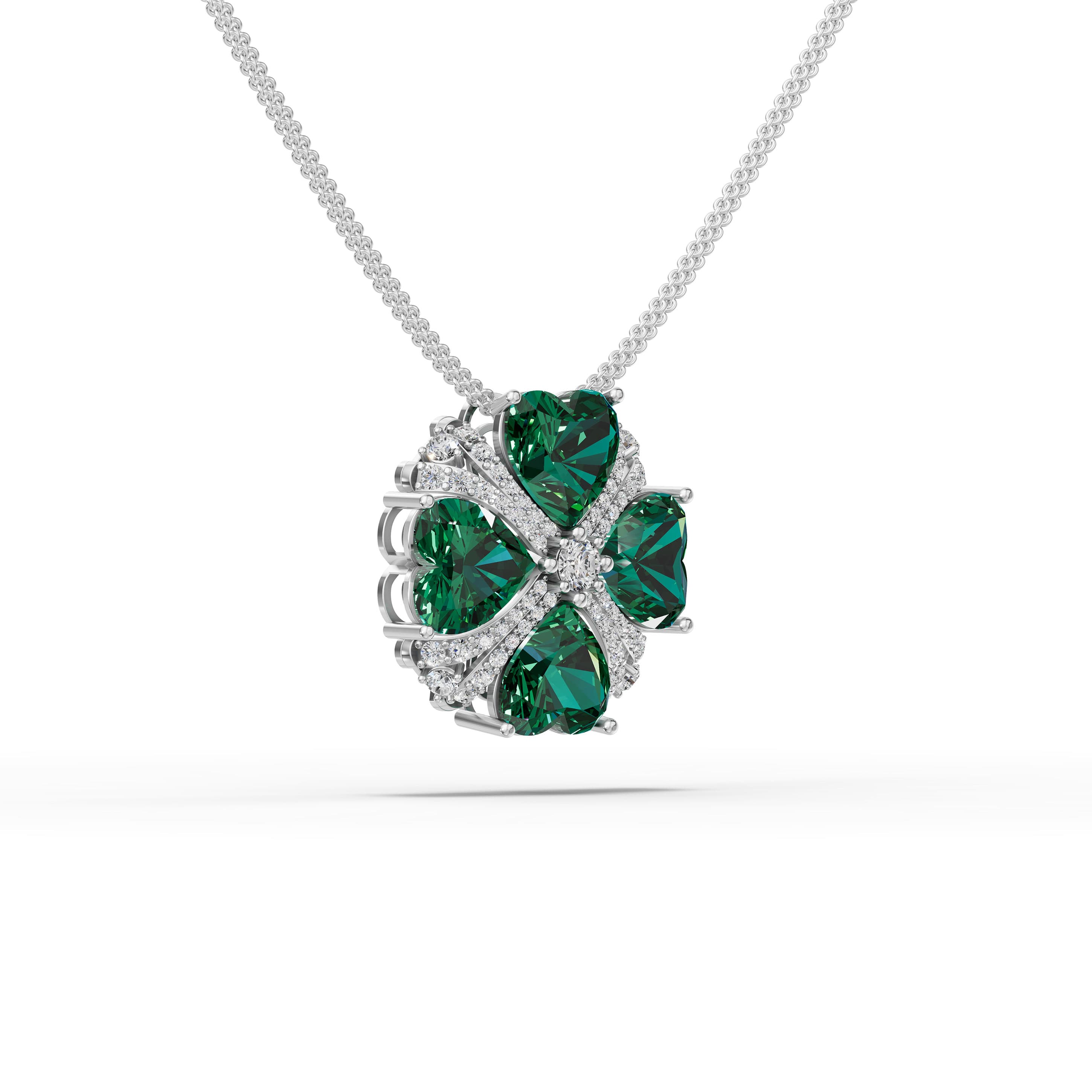 Solaine Heart Cluster Pendant