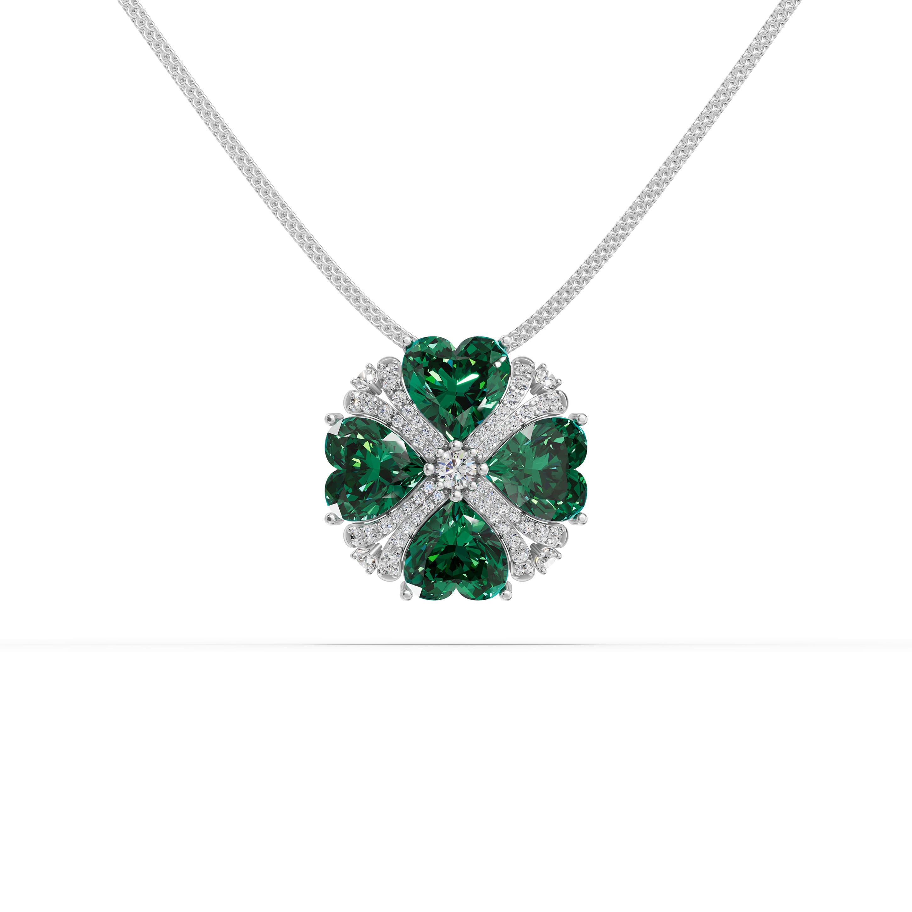 Solaine Heart Cluster Pendant