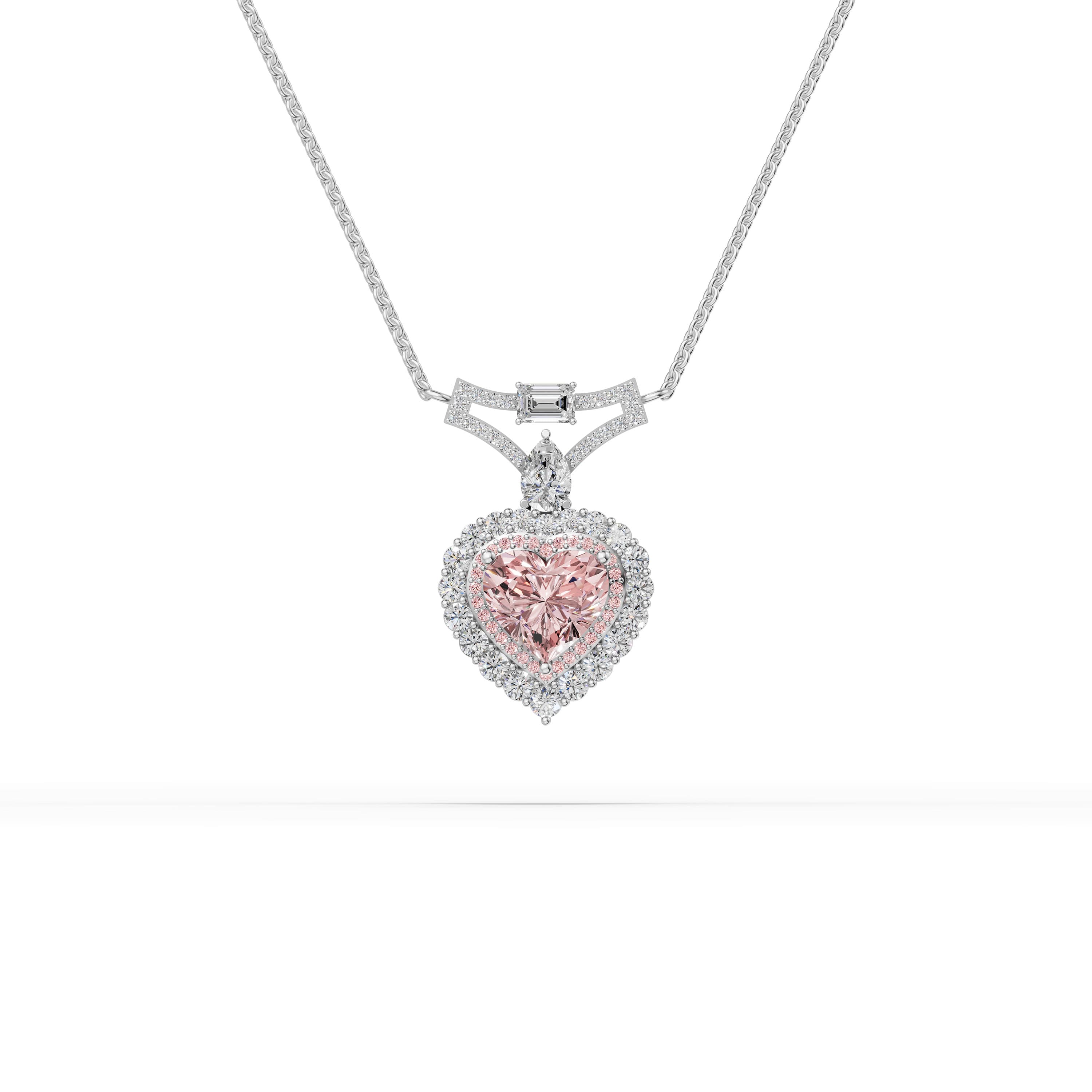 Vivienne Pink Heart Pendant