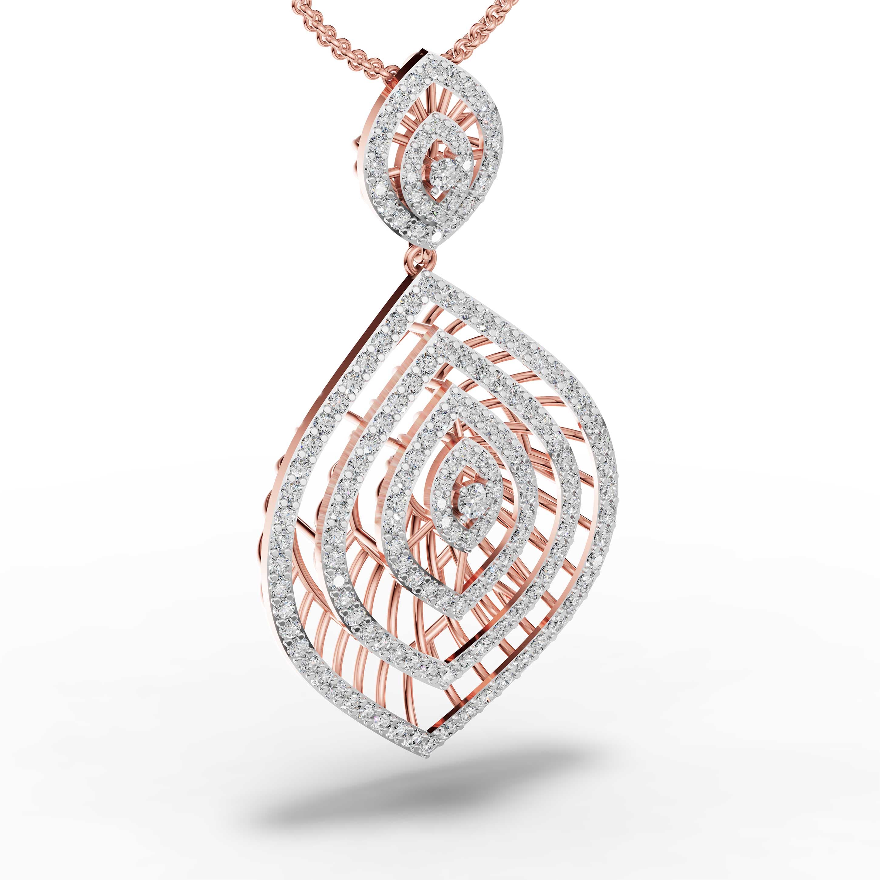 Lantern Pave Elongated Pendant
