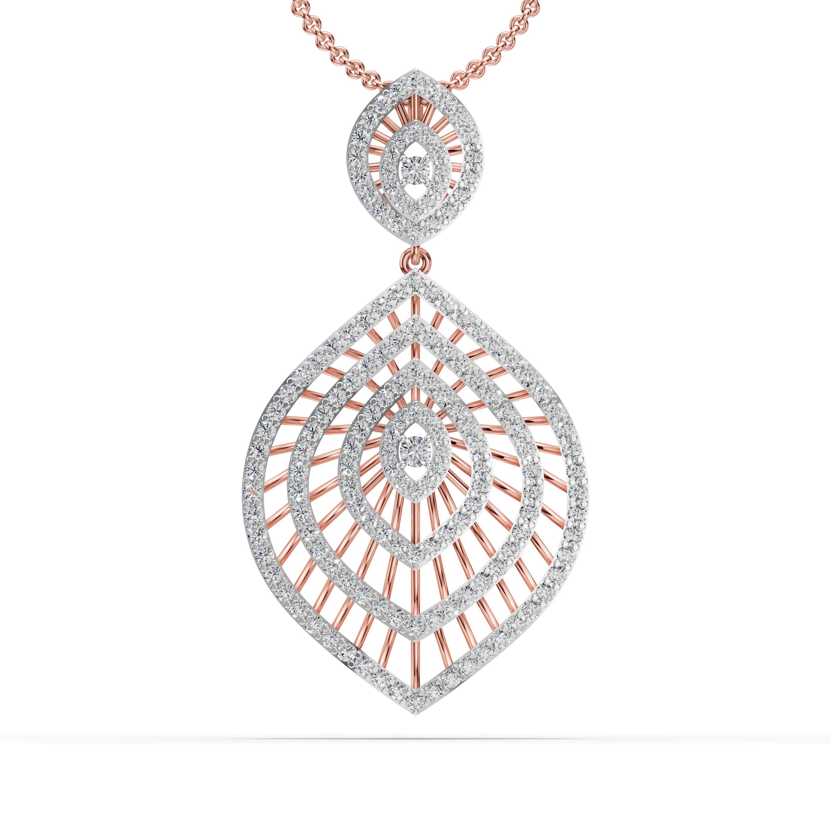 Lantern Pave Elongated Pendant