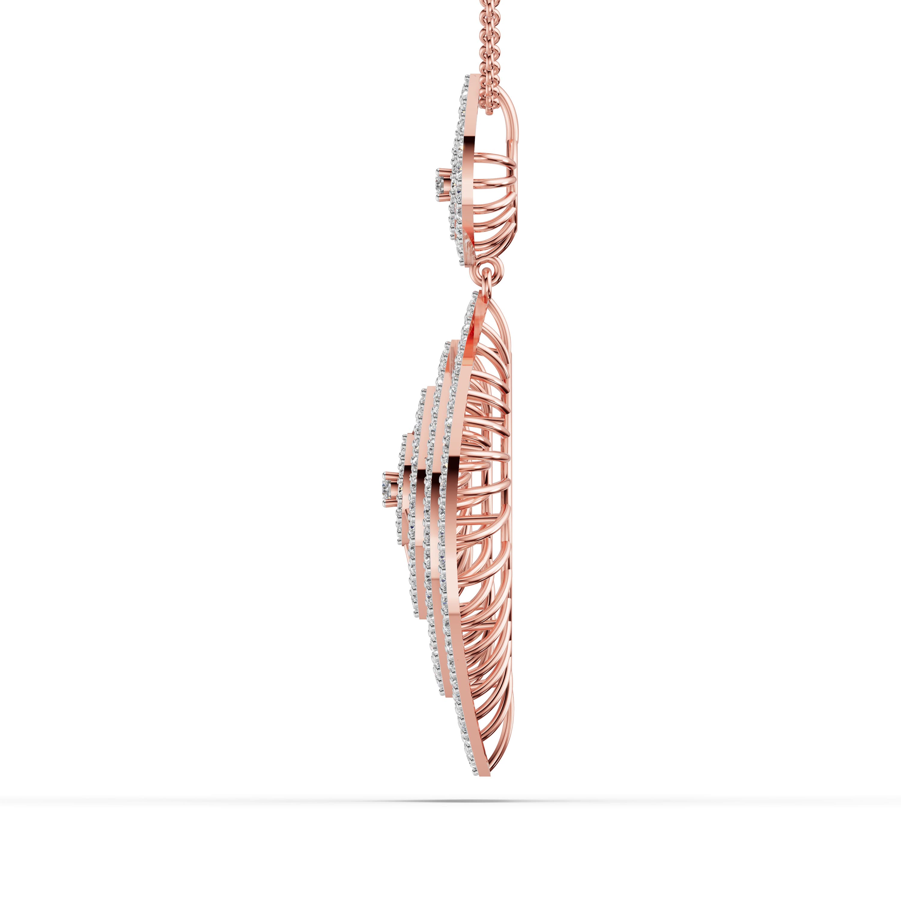 Lantern Pave Elongated Pendant