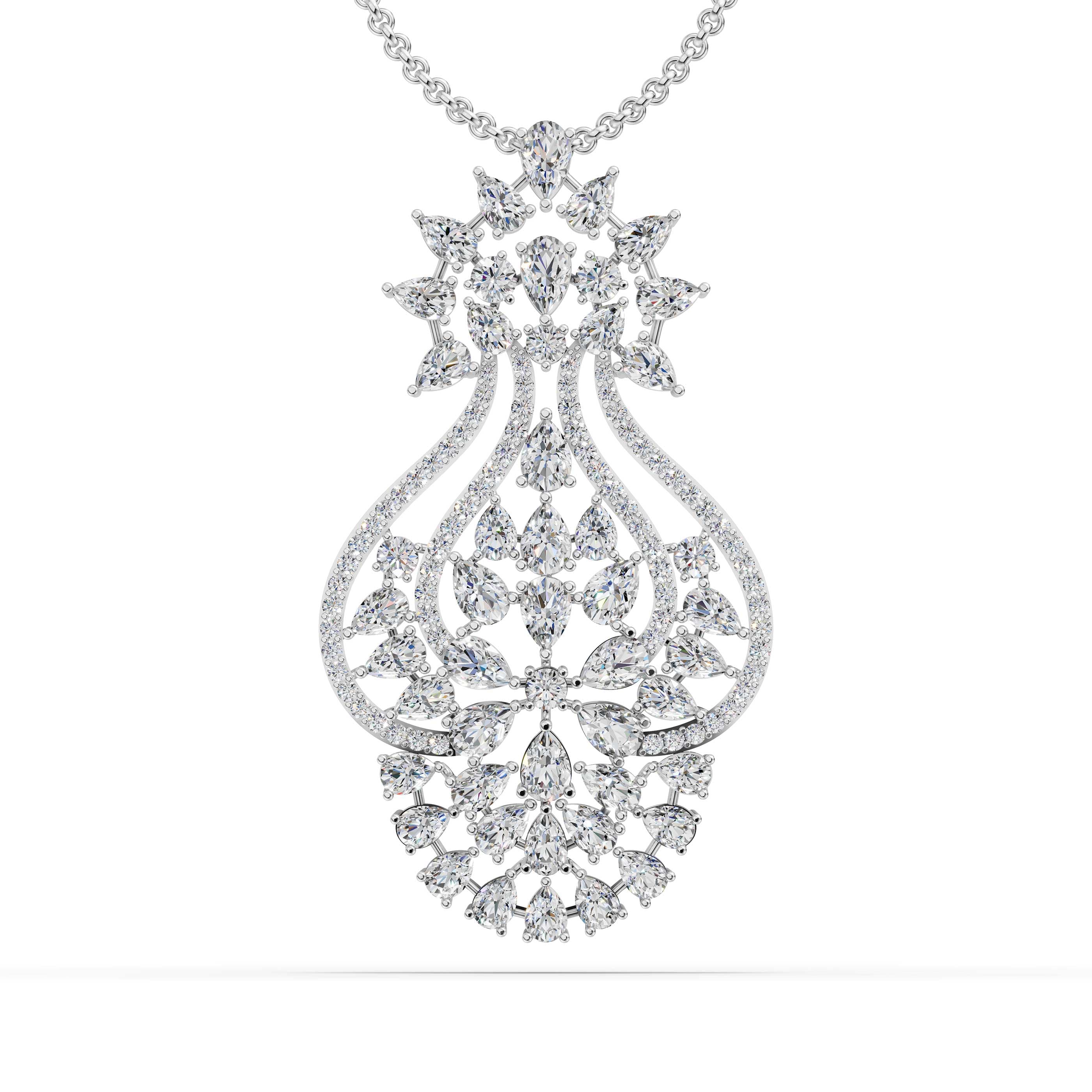 Heart Line Pear Pendant