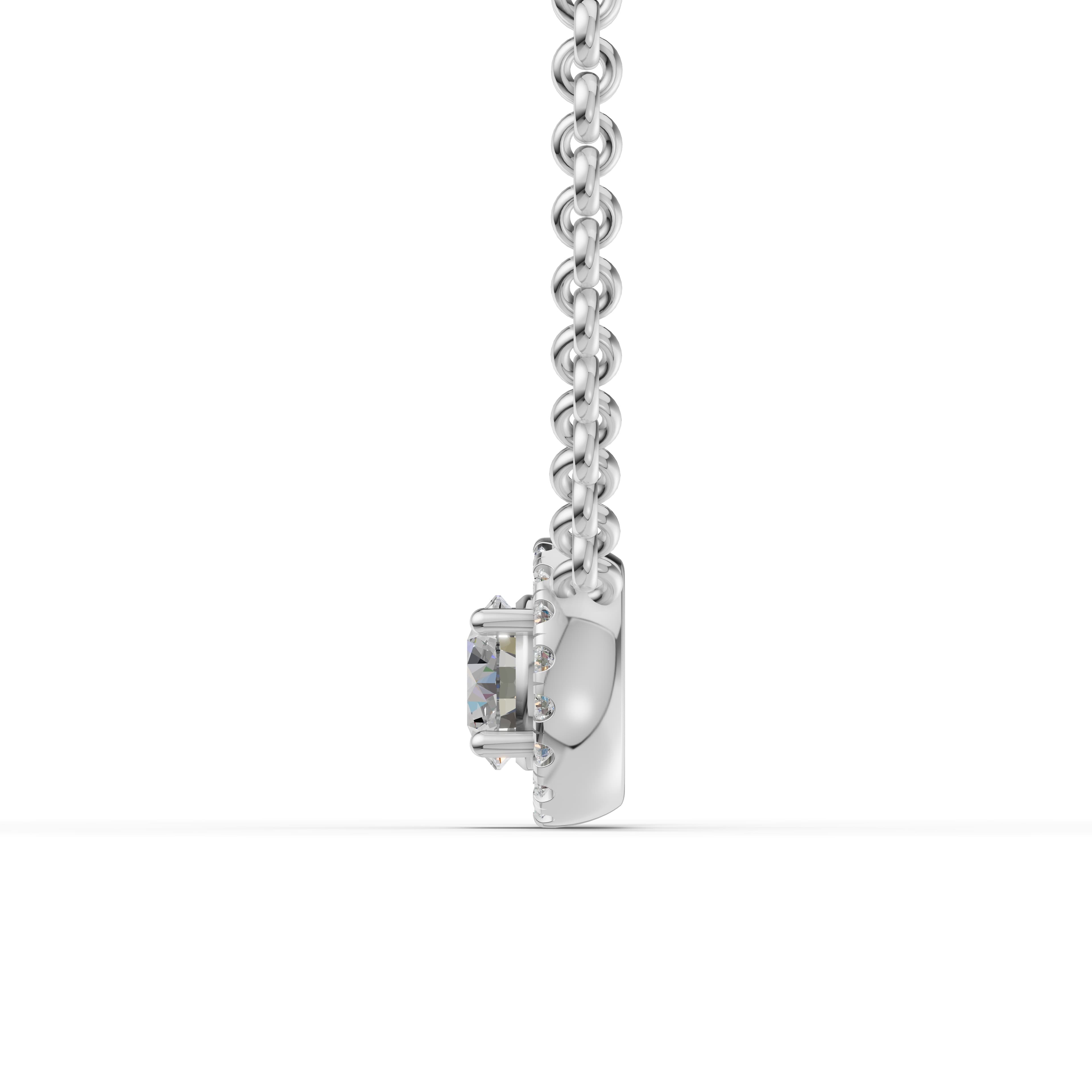 Maelle Round Halo Pendant