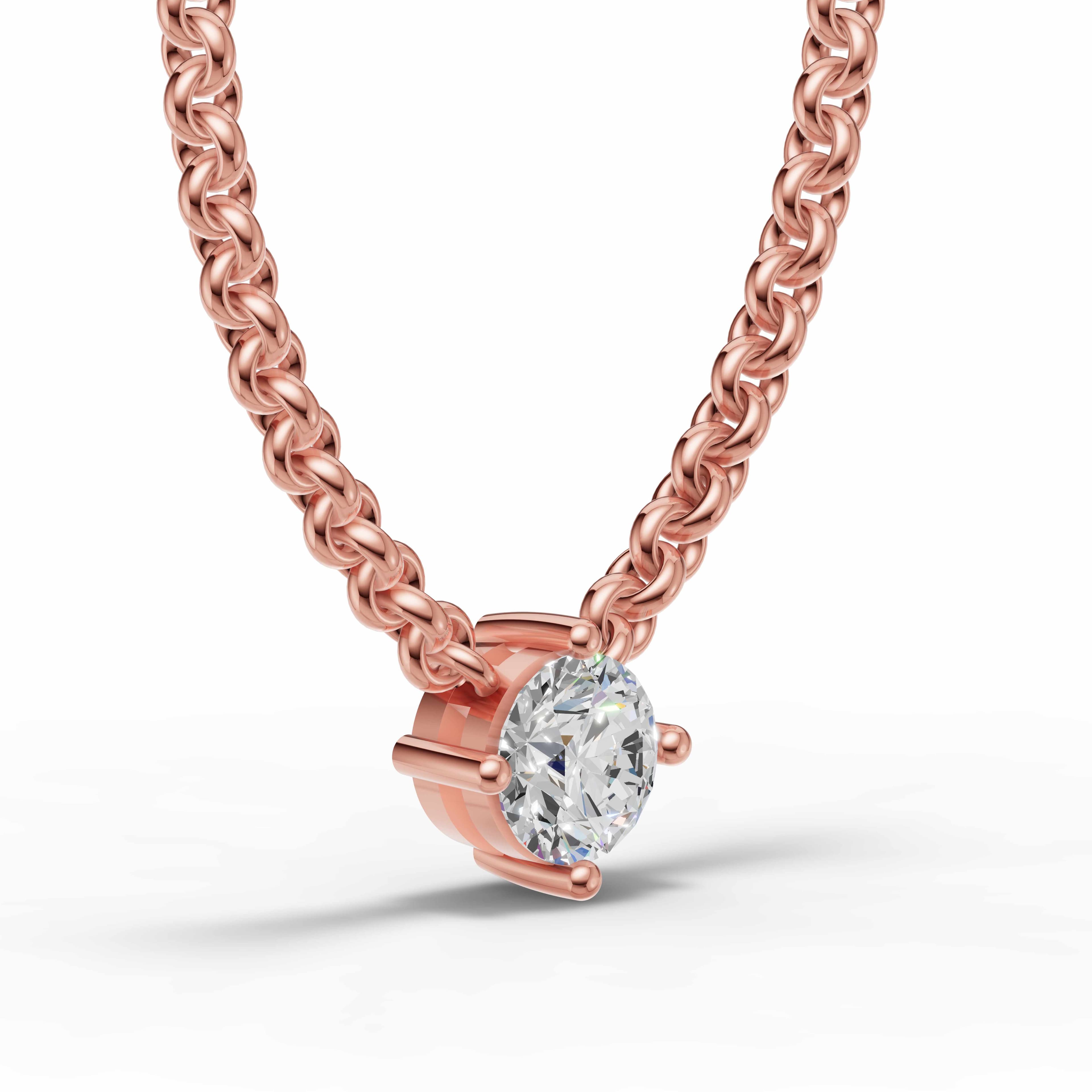 Nila Round Solitaire Pendant