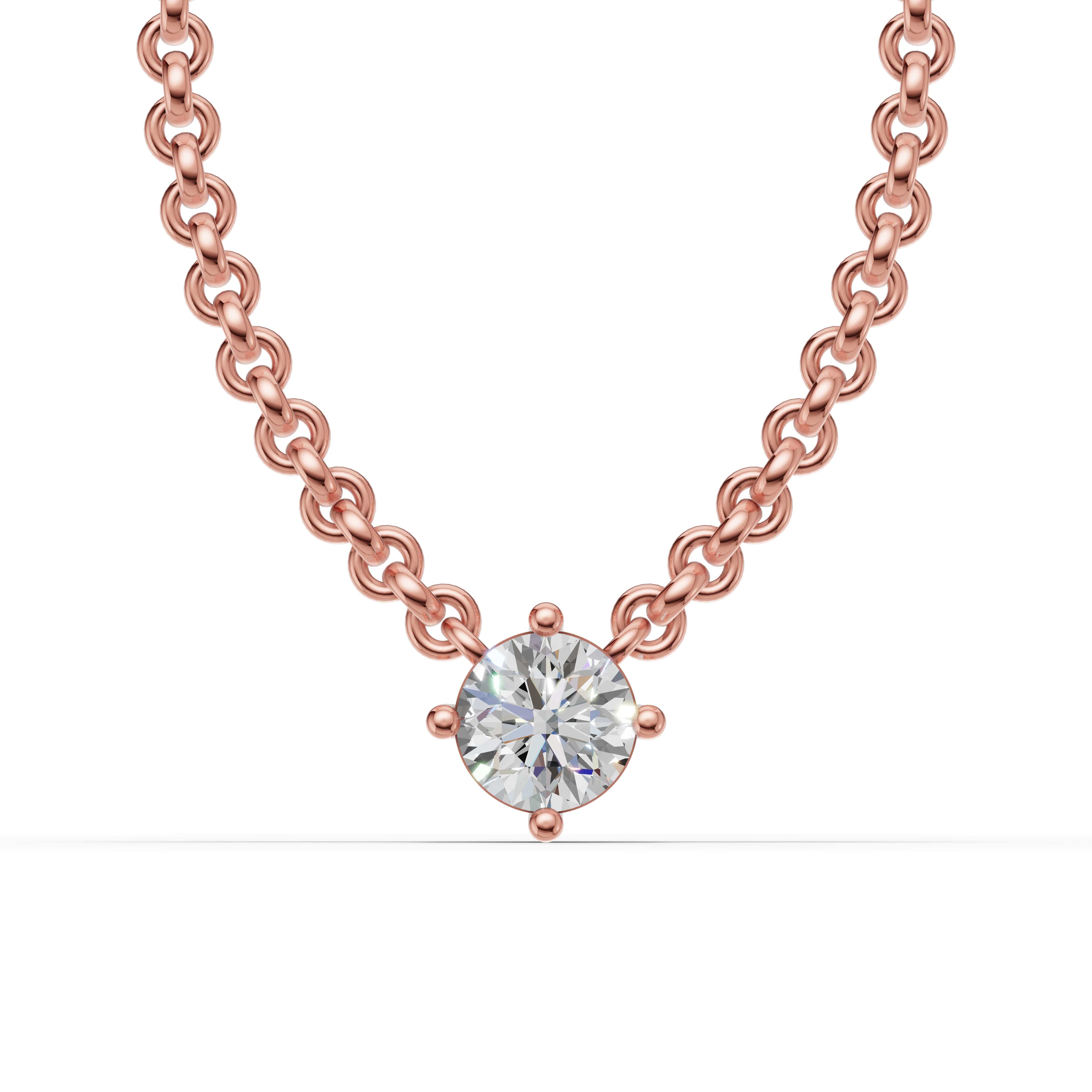 Nila Round Solitaire Pendant