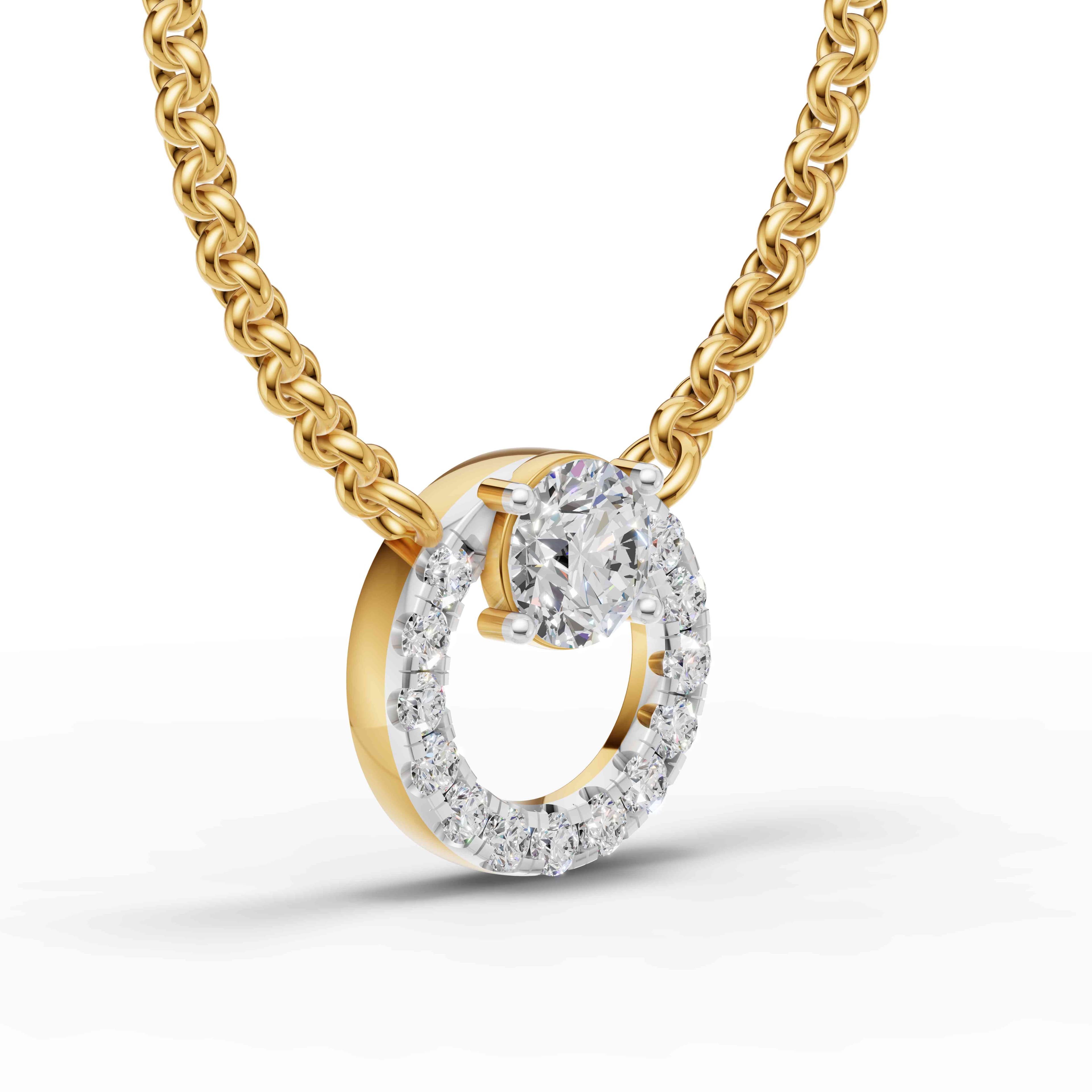 Liesel Round Halo Pendant