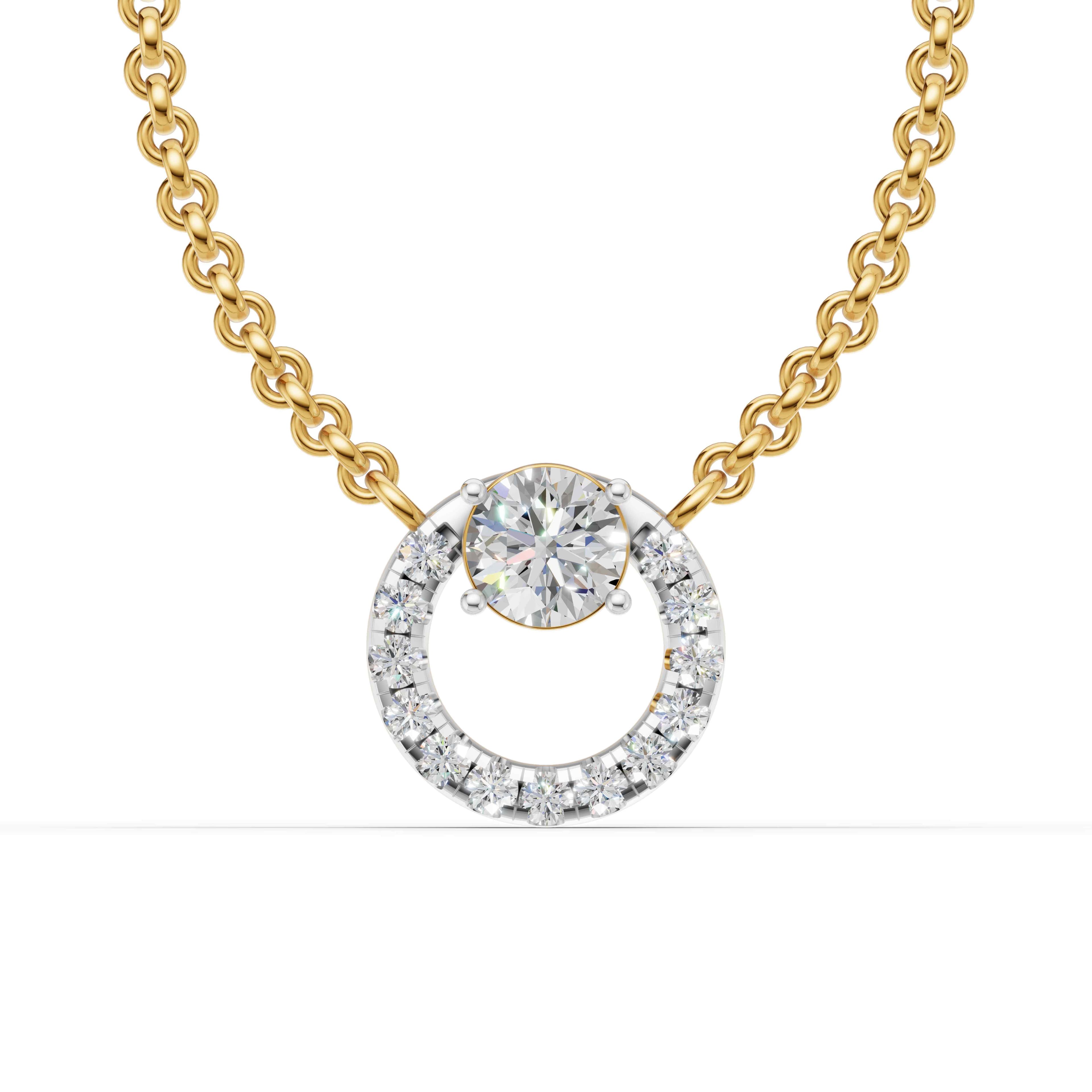 Liesel Round Halo Pendant