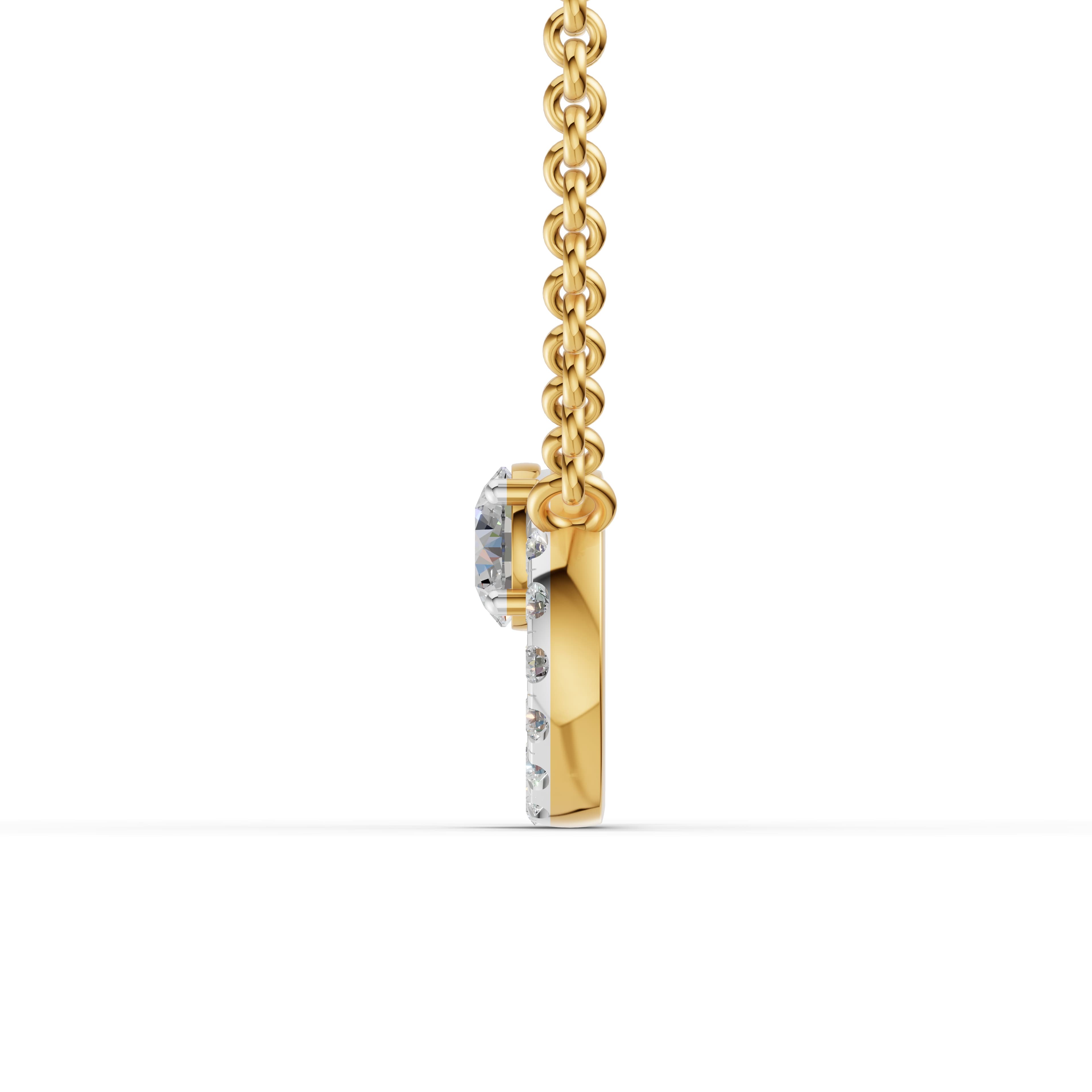 Liesel Round Halo Pendant