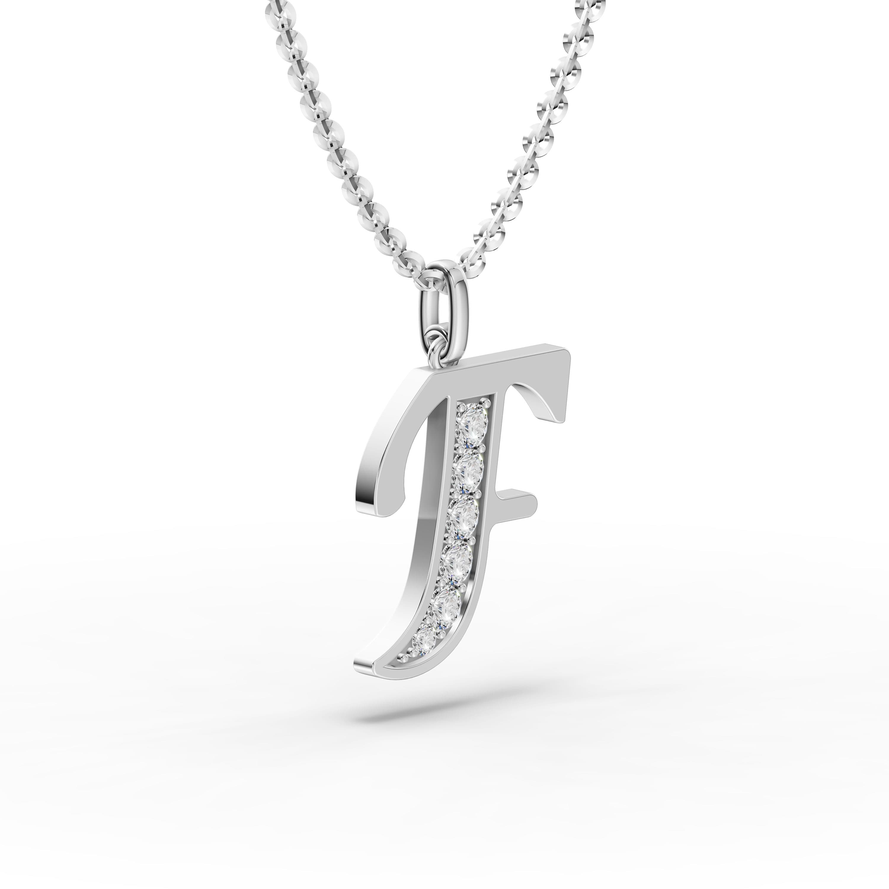 F Initial Script Pendant