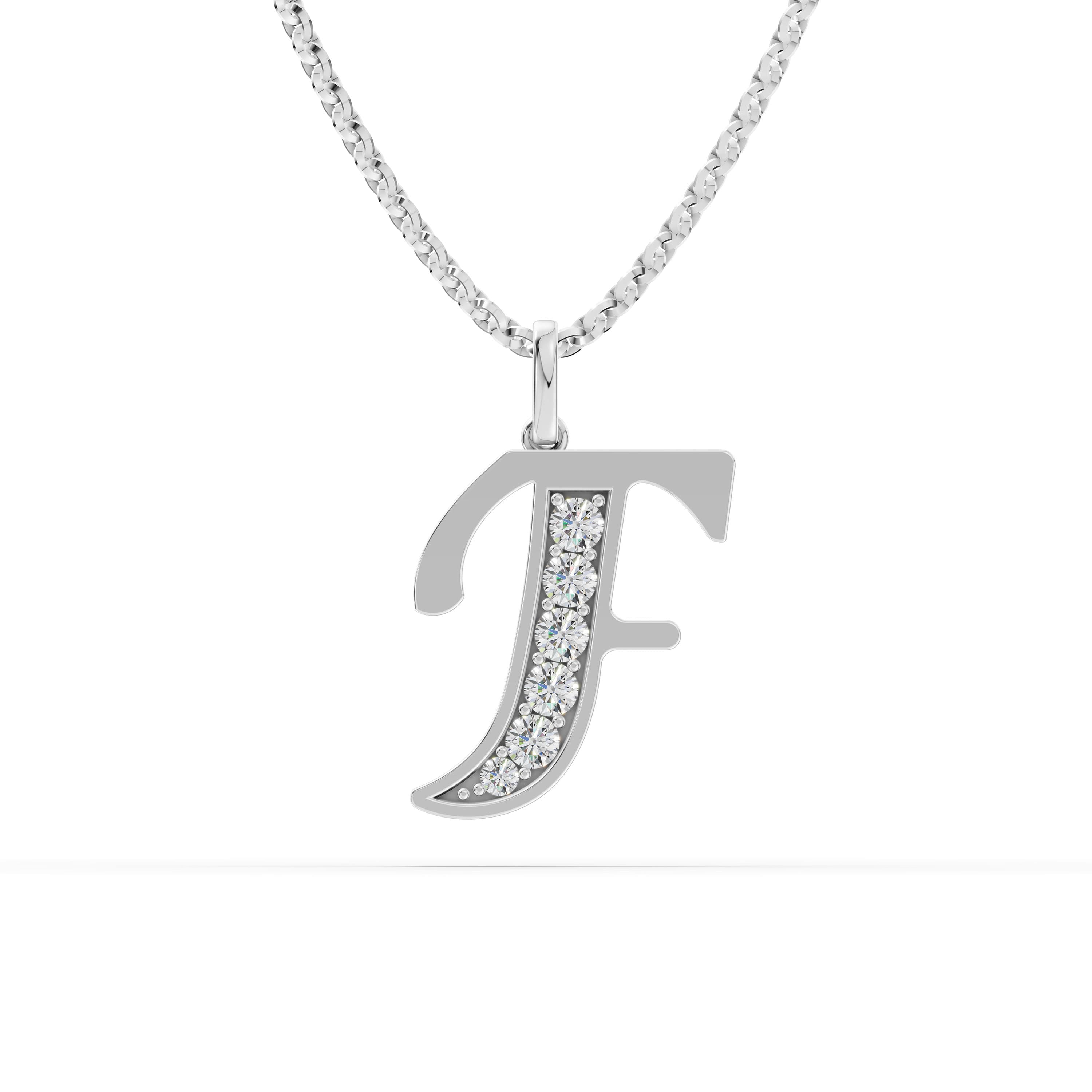 F Initial Script Pendant
