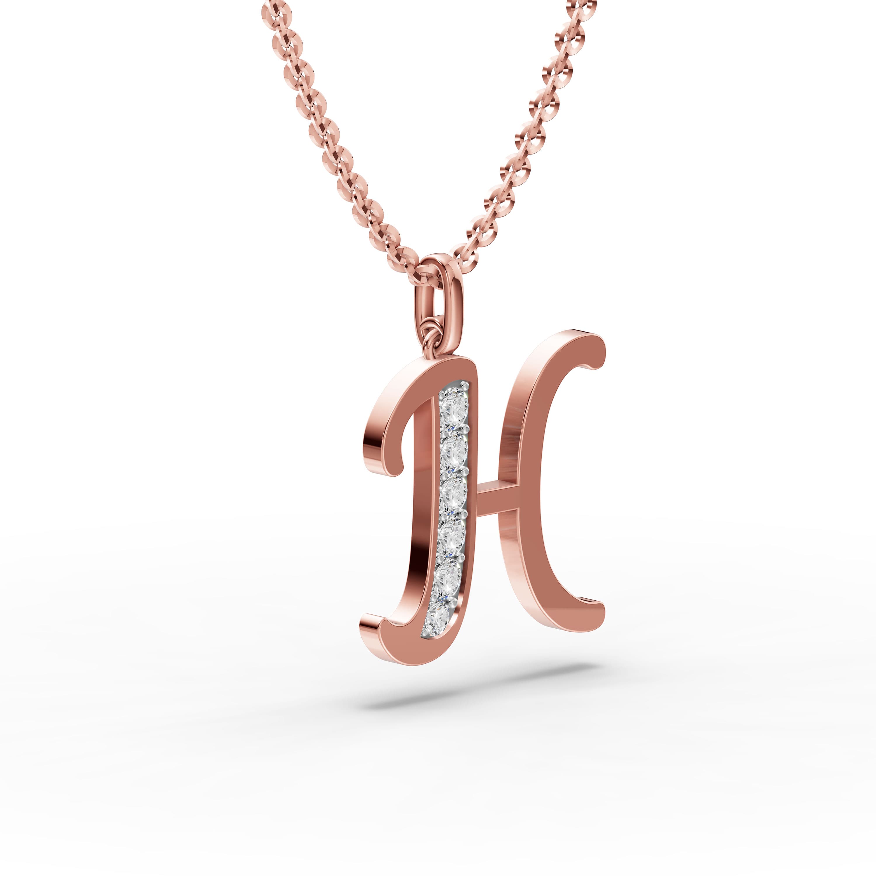 H Initial Script Pendant