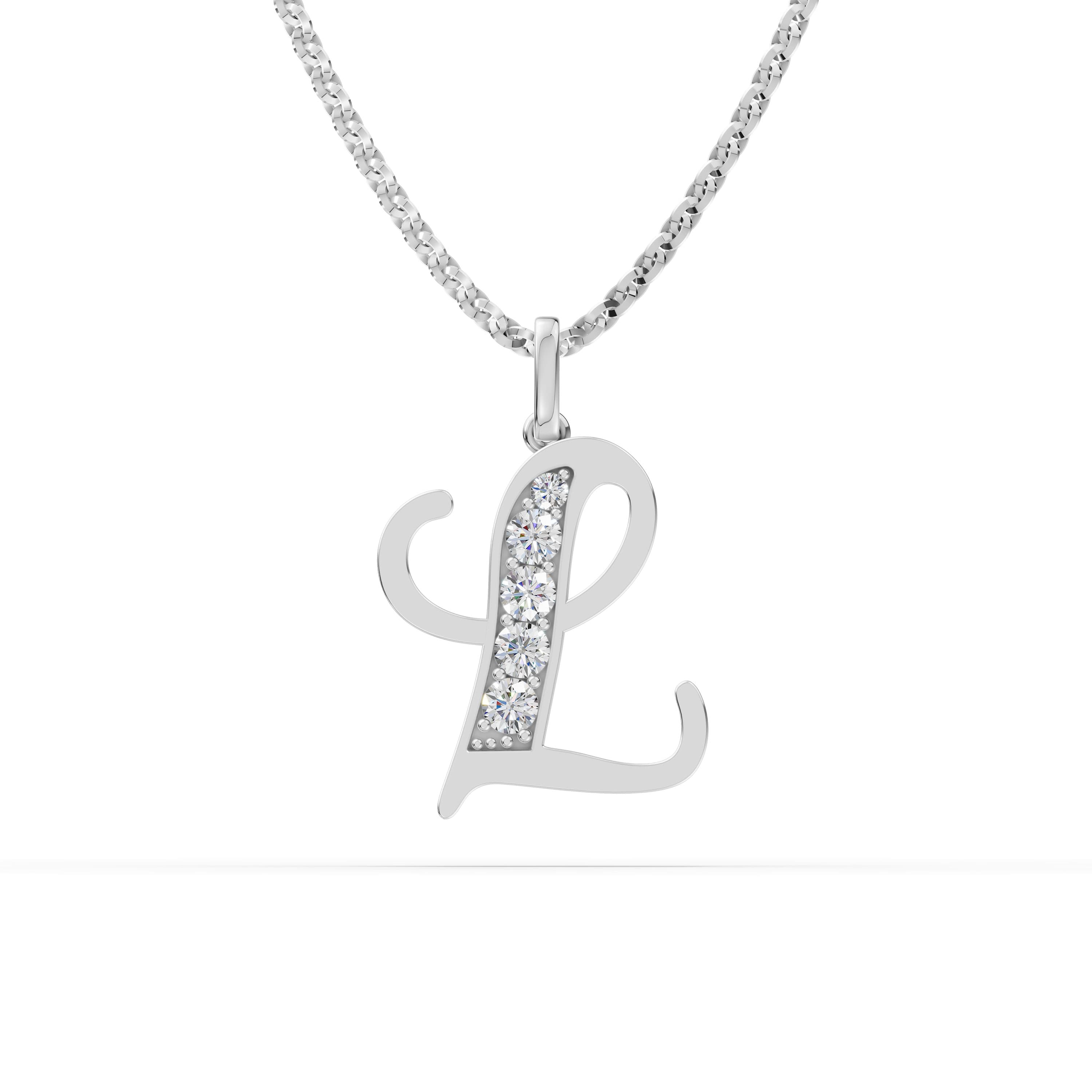 L Initial Script Pendant