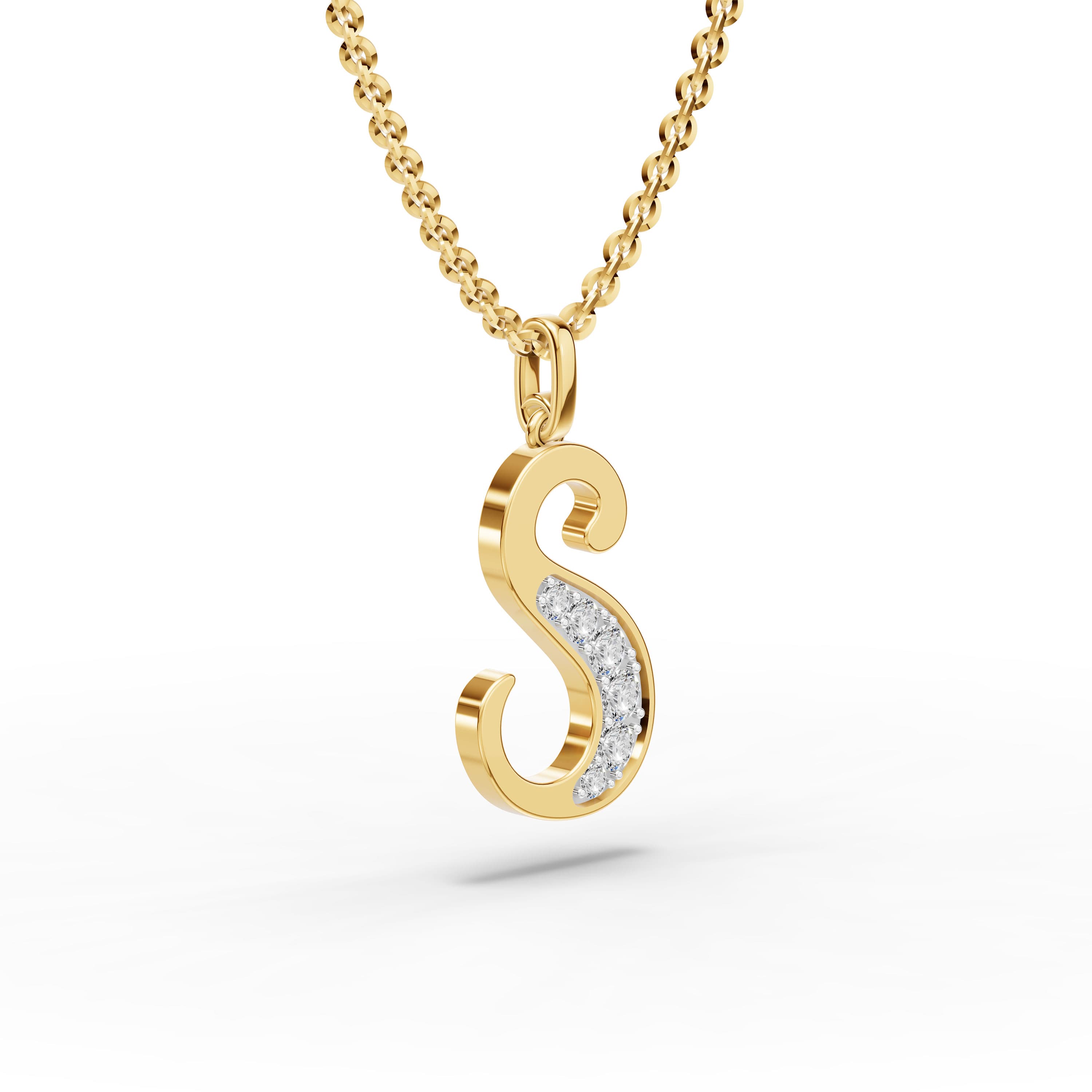 S Initial Script Pendant