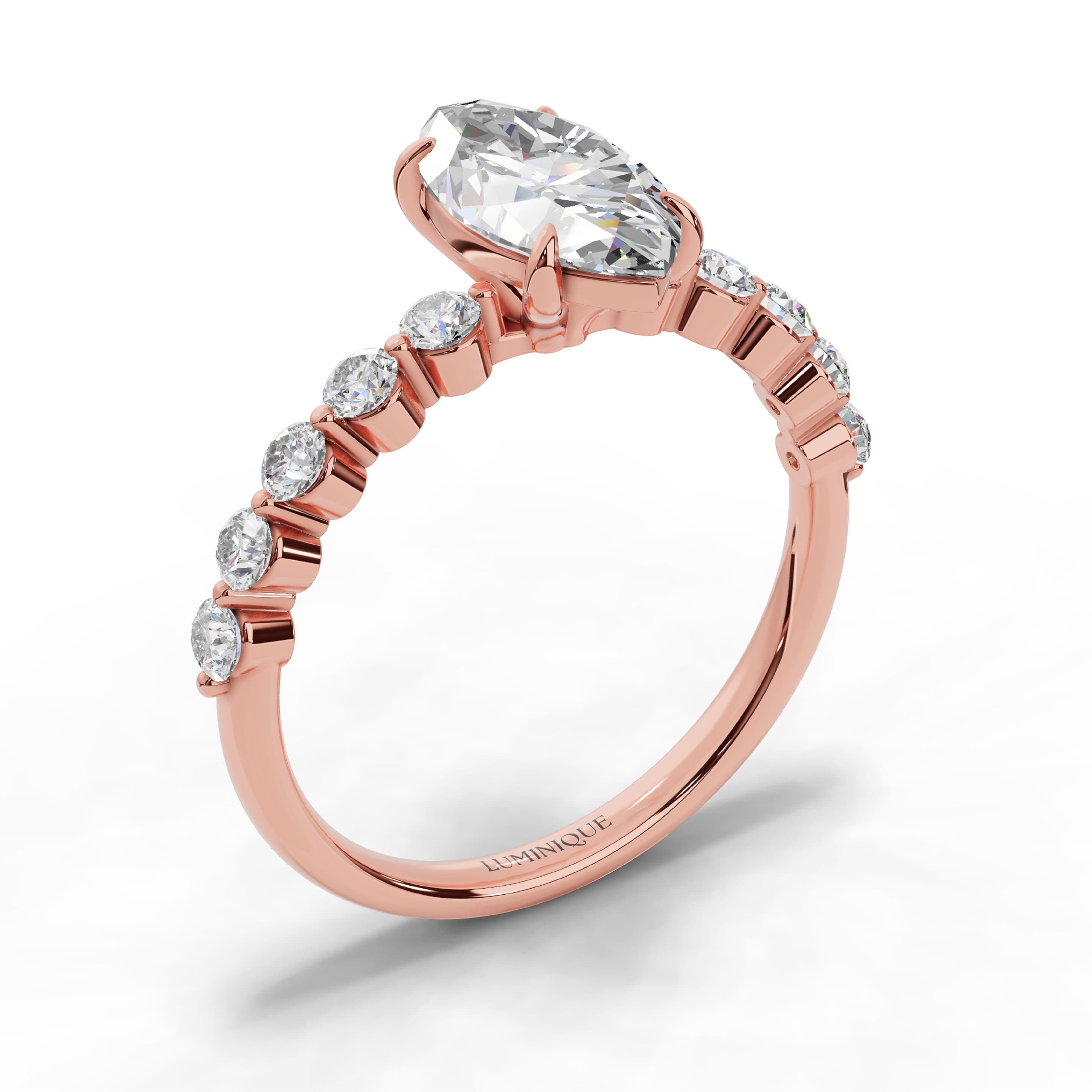 Veil Marquise Halo Ring