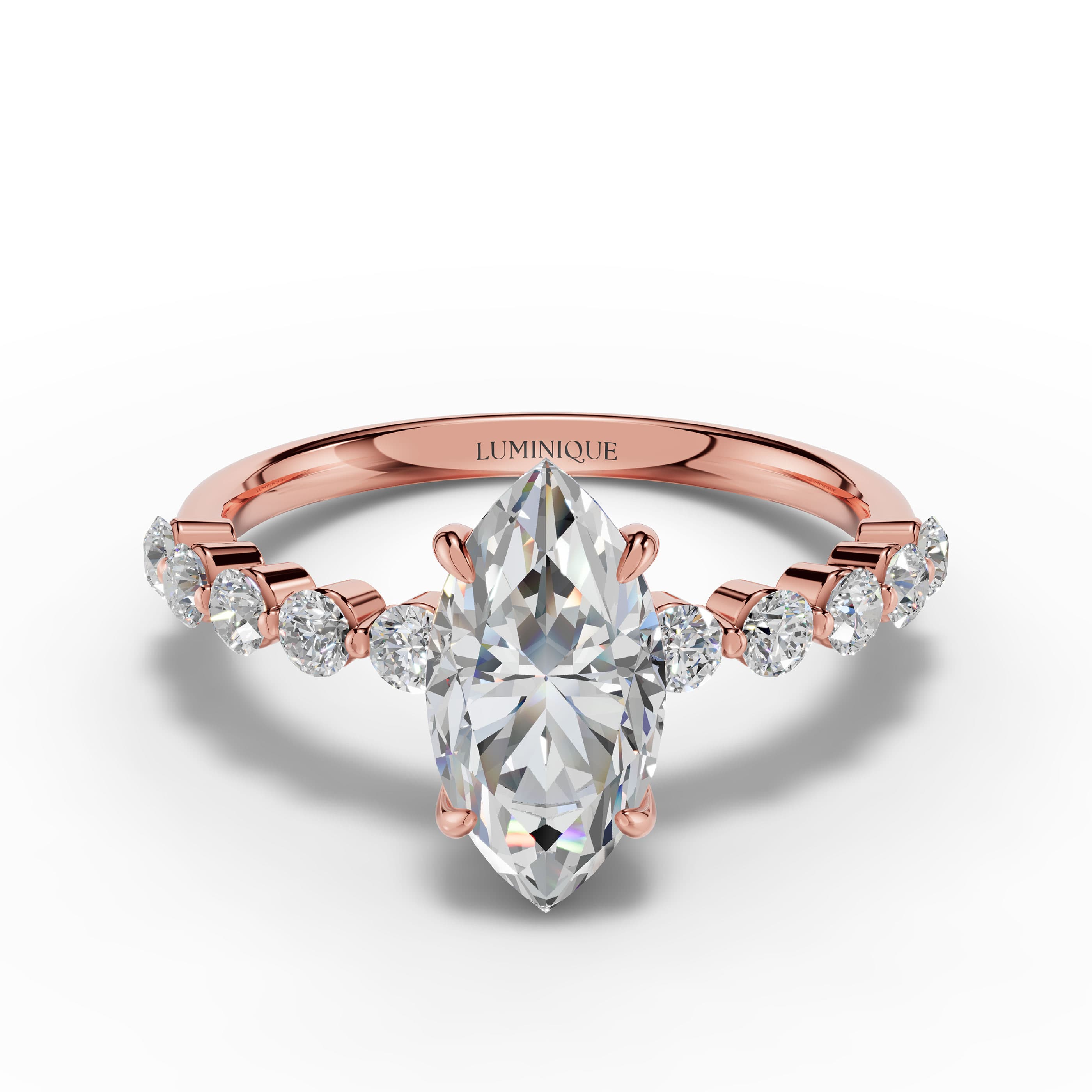 Veil Marquise Halo Ring