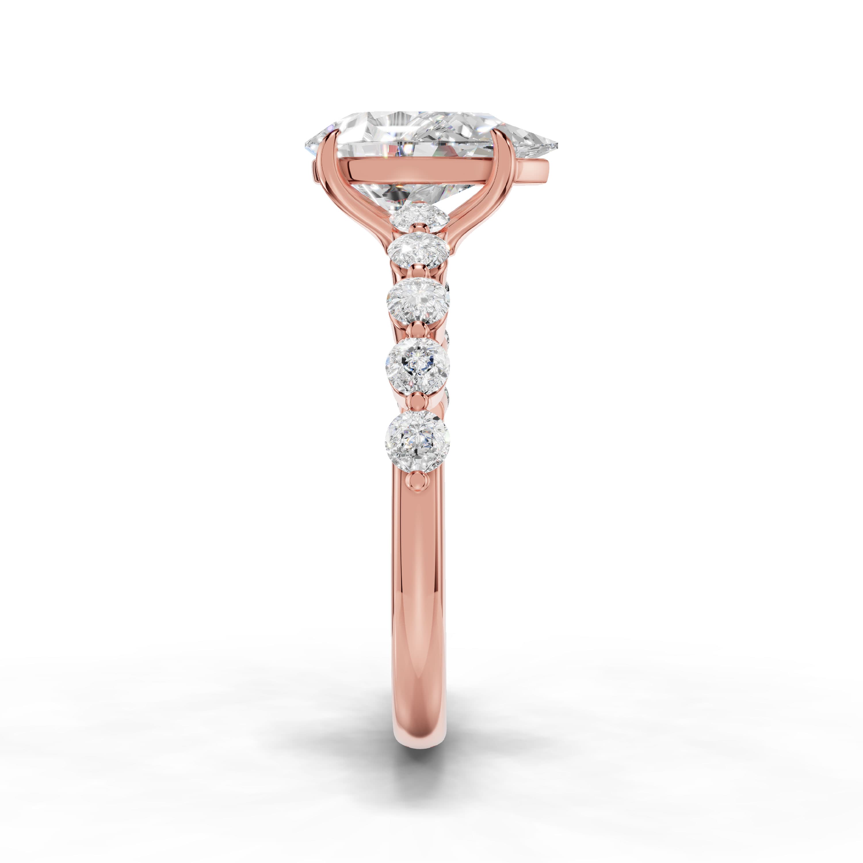 Bloom Pear Halo Ring