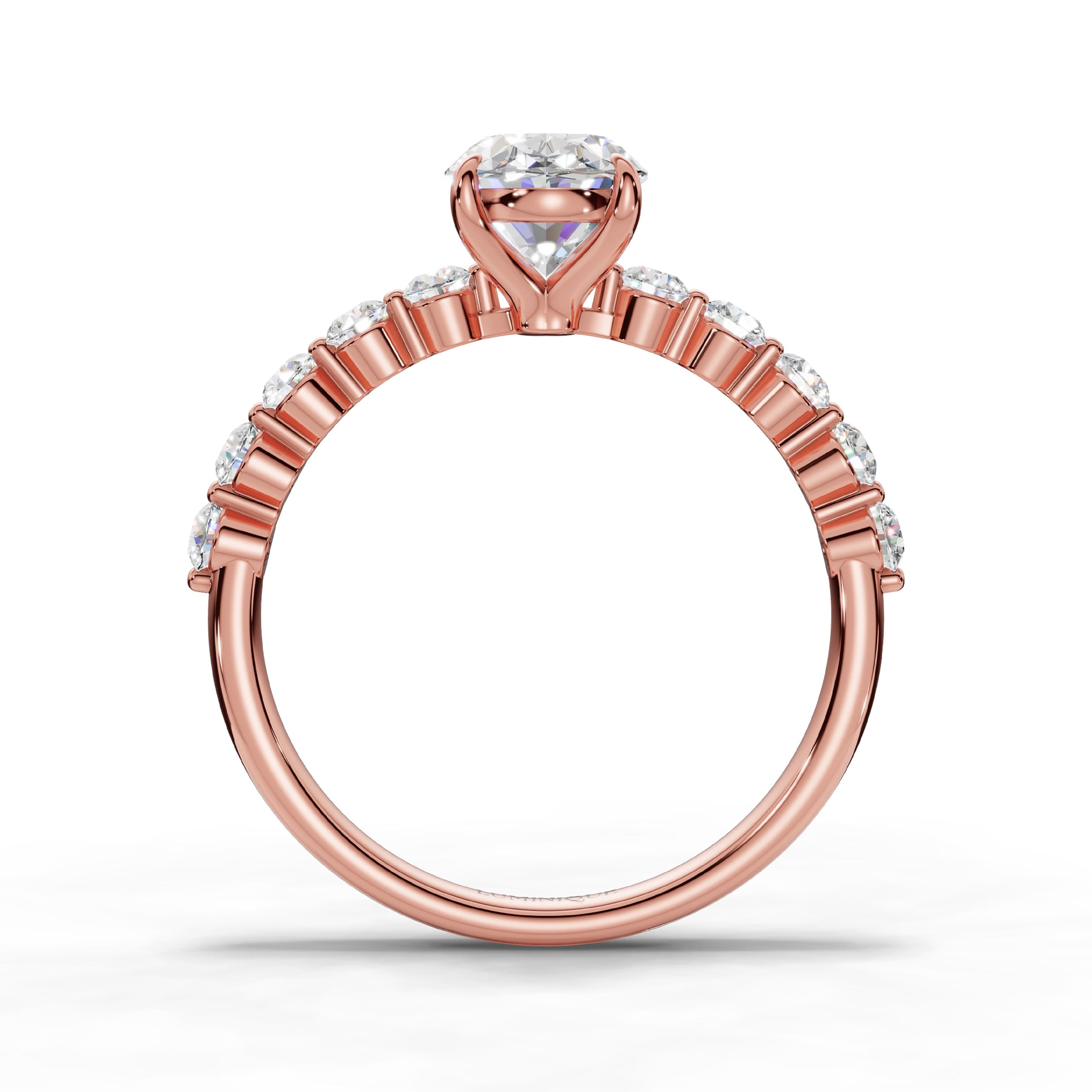 Glow Oval Halo Ring