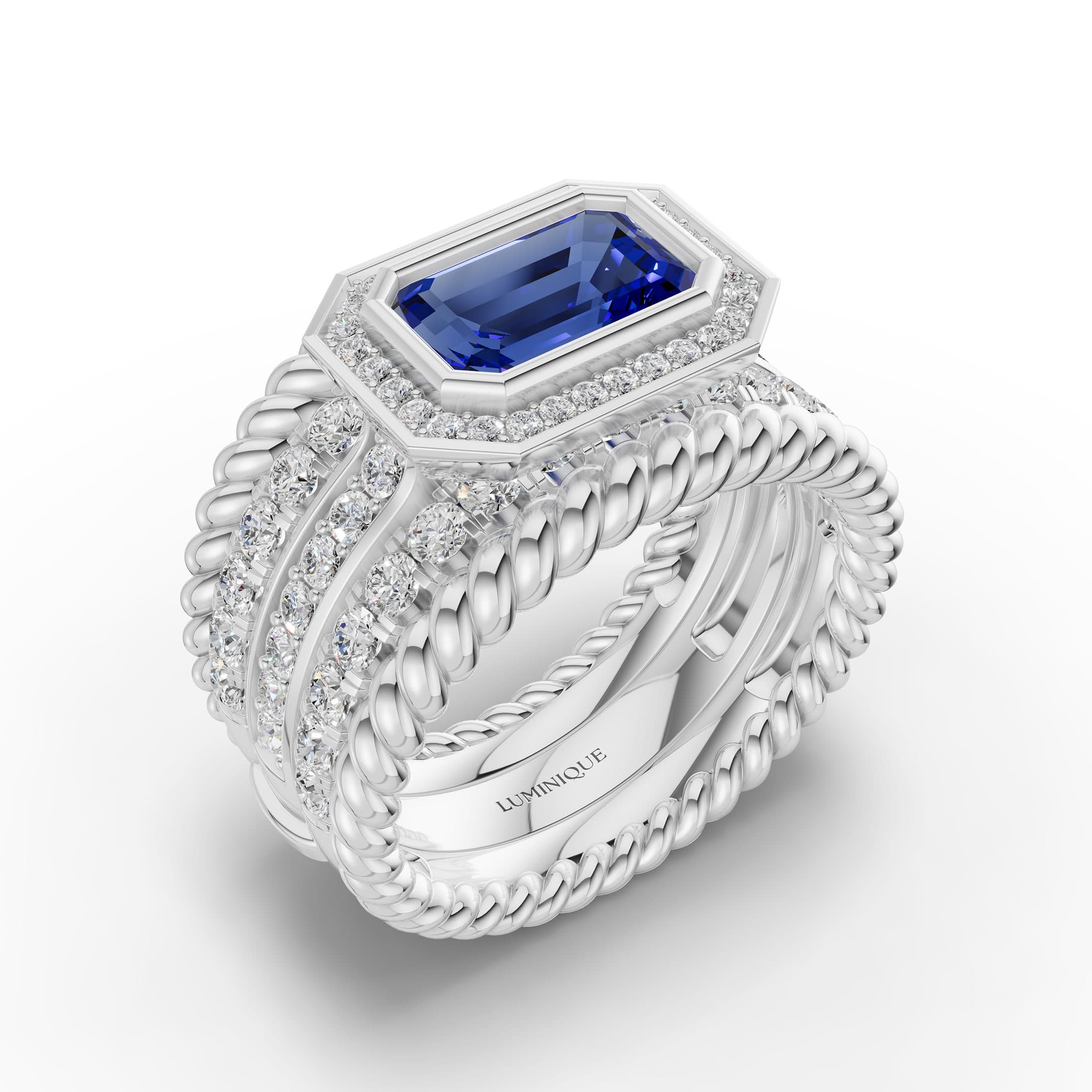 Smoke Pave Ring