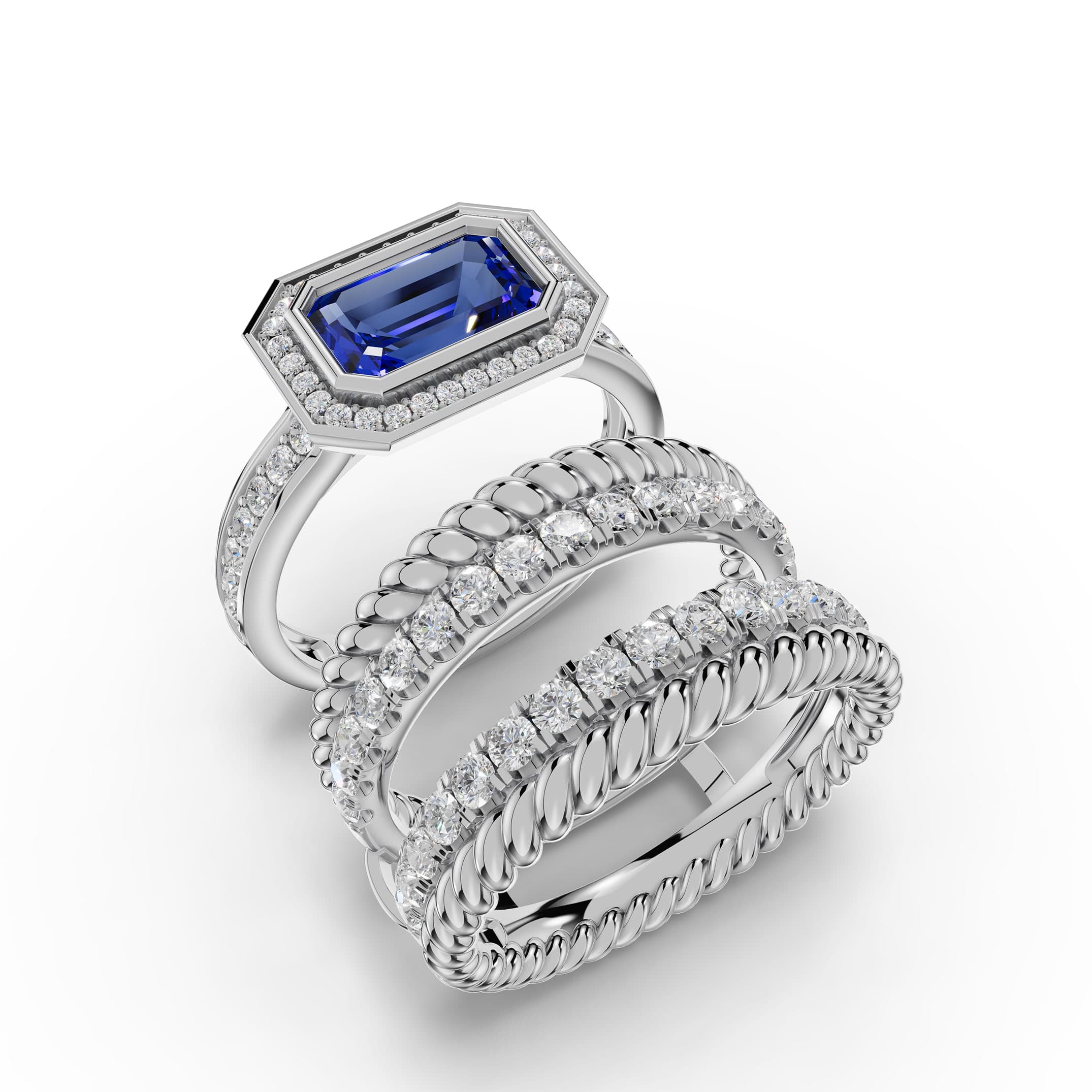 Smoke Pave Ring