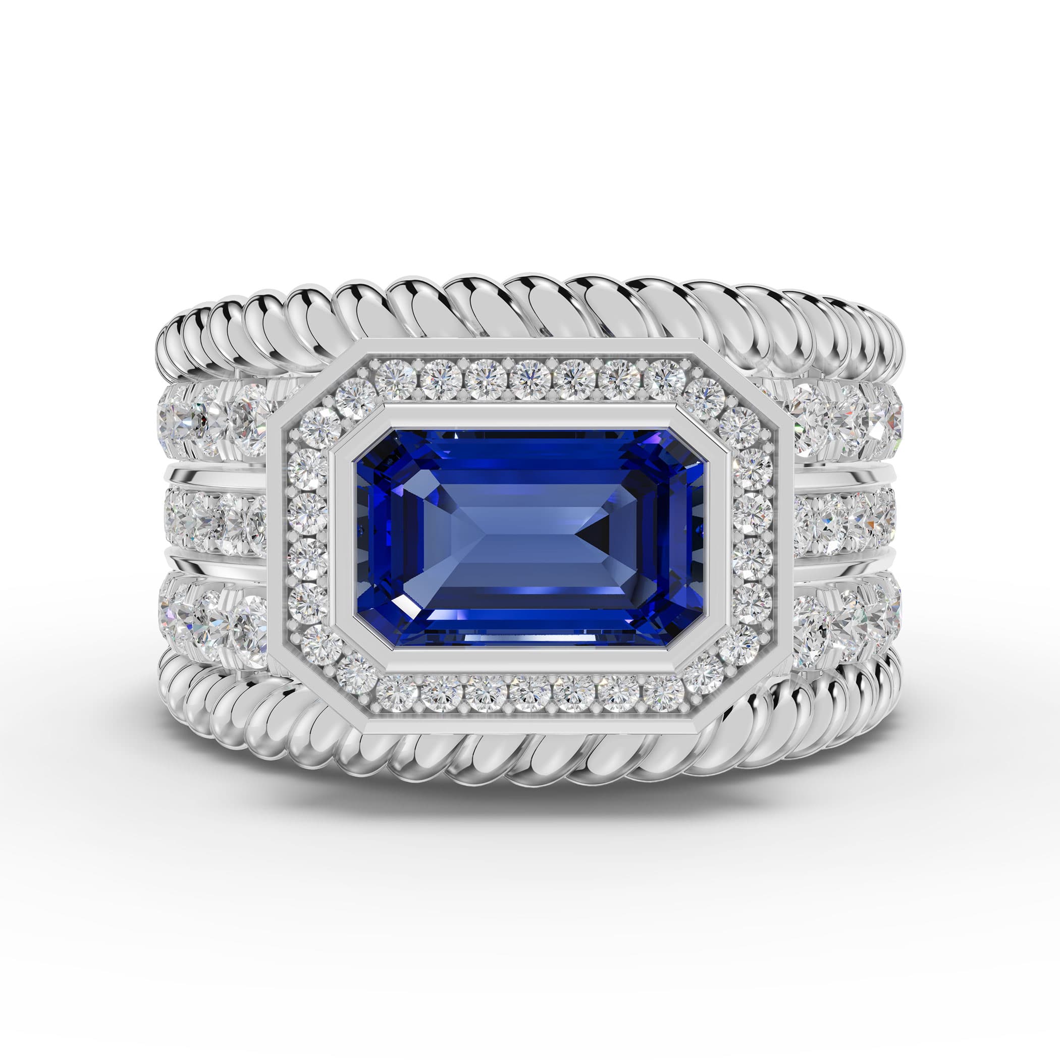 Smoke Pave Ring