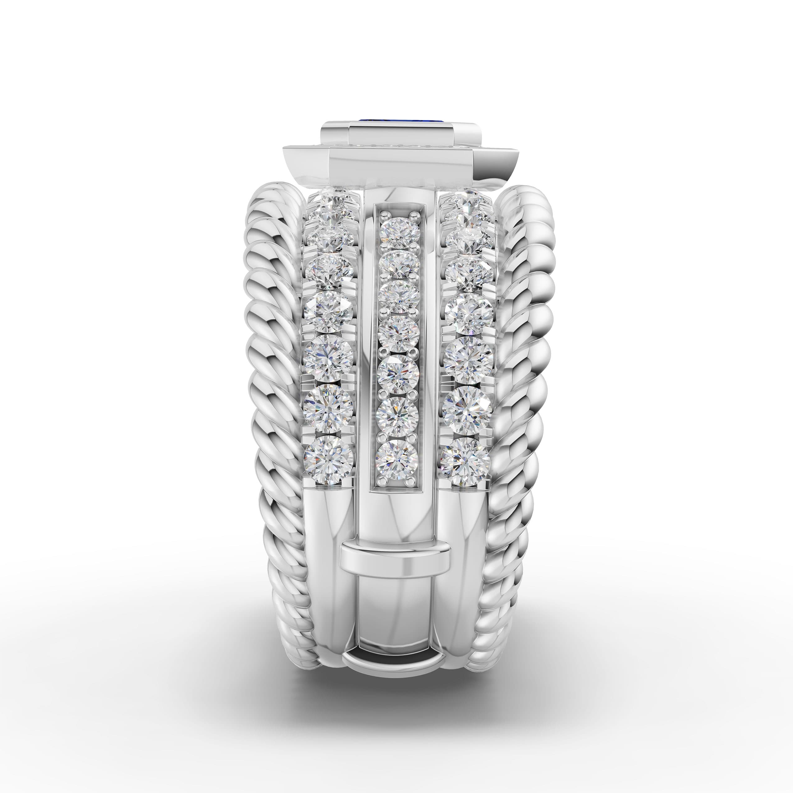 Smoke Pave Ring