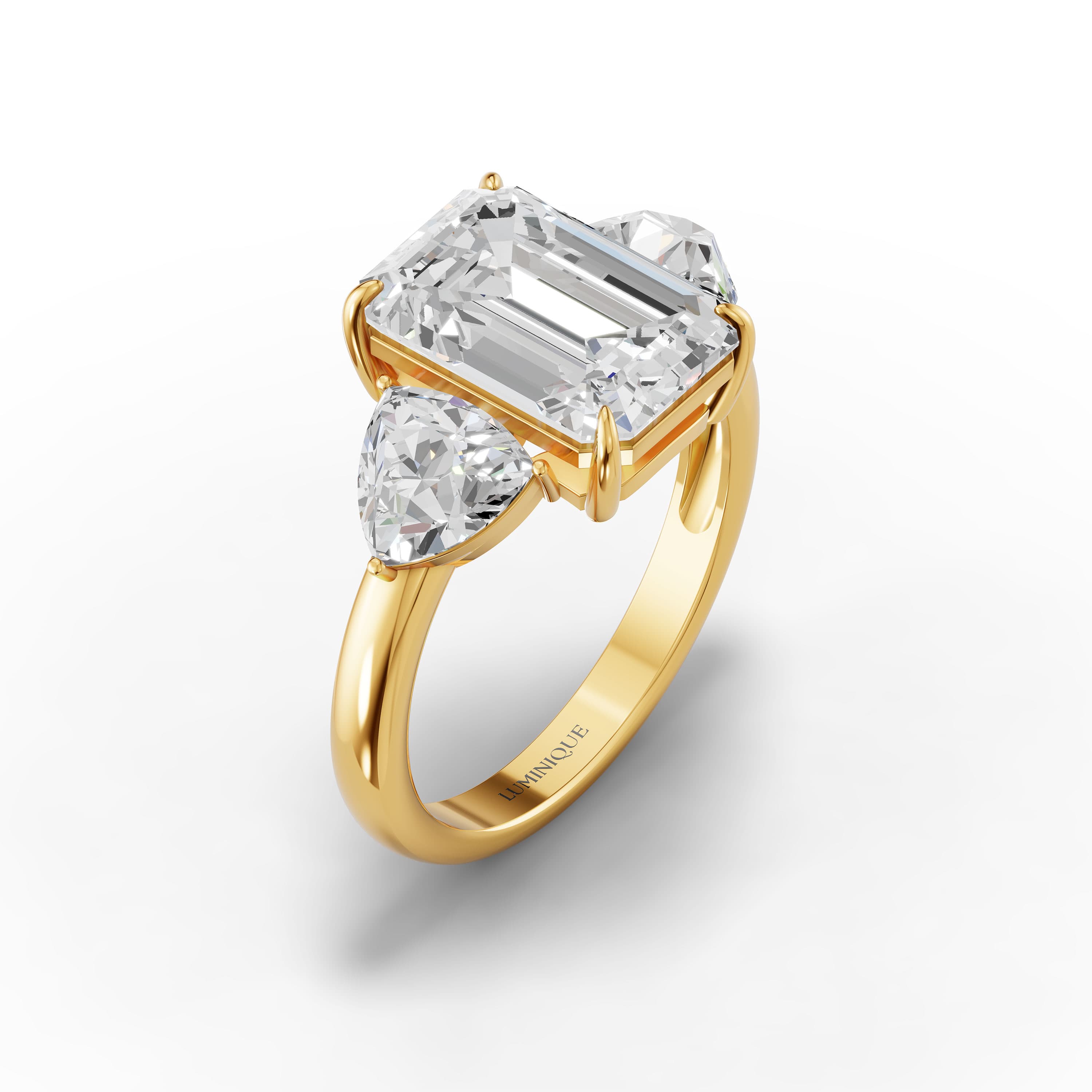 Glacier Emerald Trio Ring