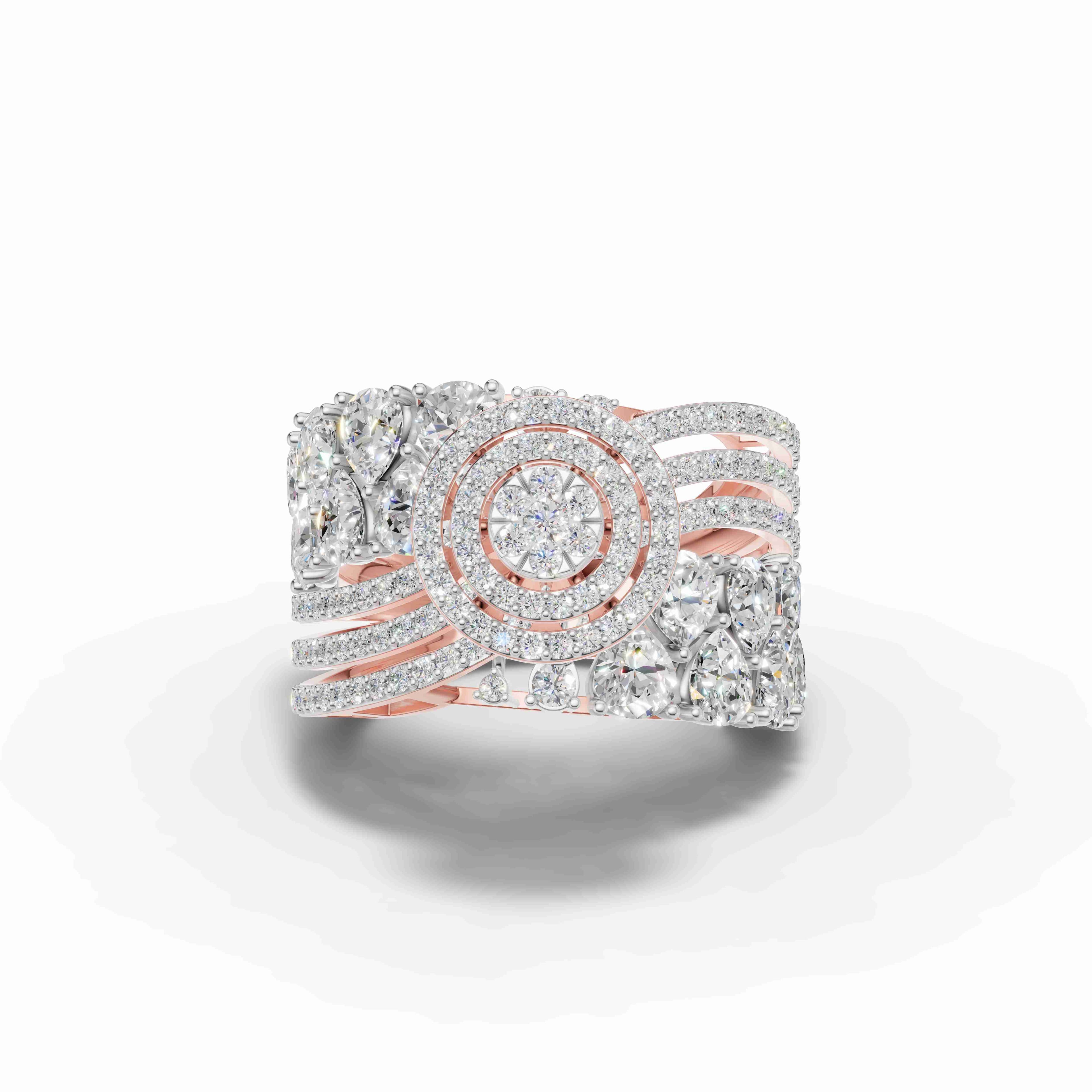 Boreal Pear Cascade Ring