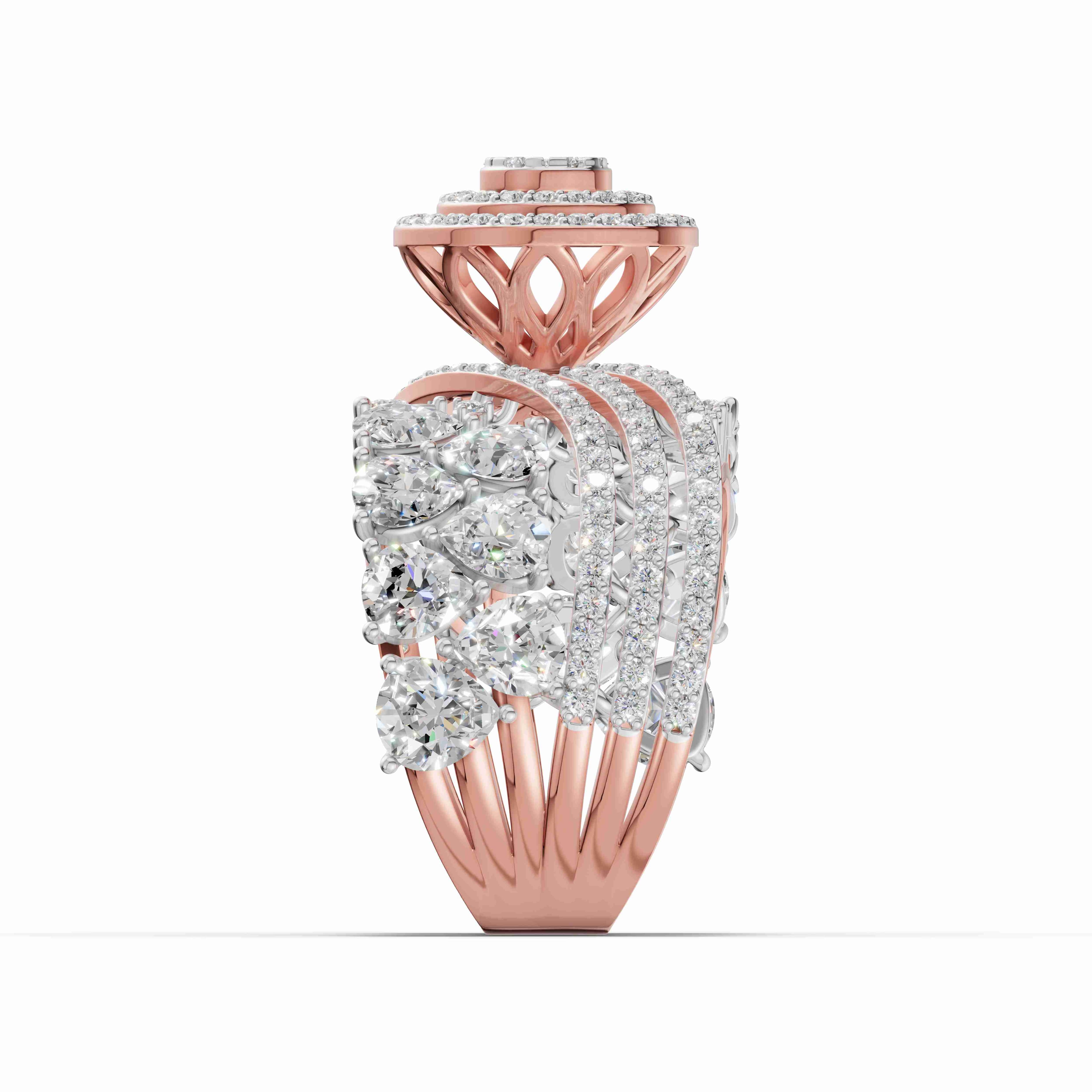 Boreal Pear Cascade Ring