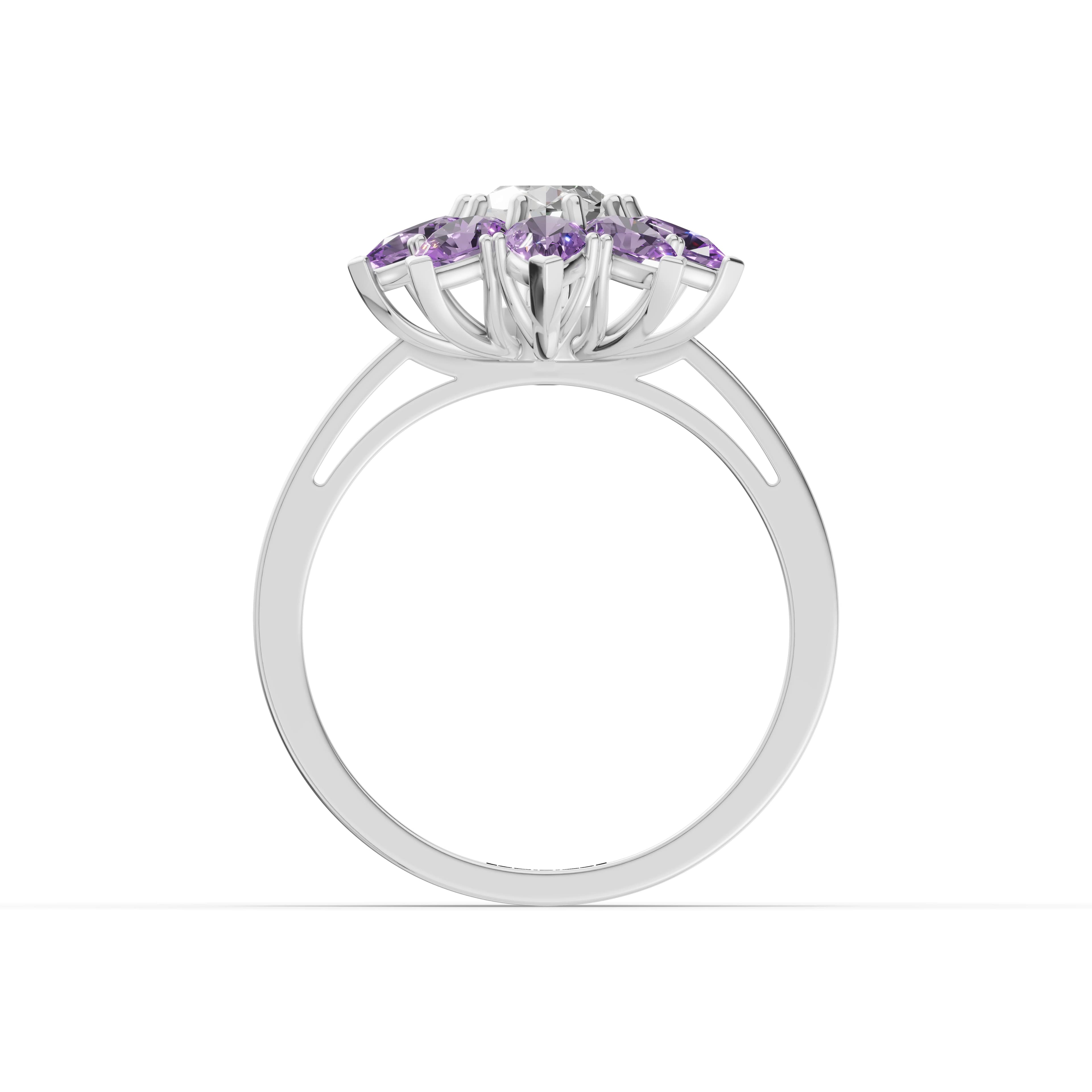 Tassel Oval Cluster Ring