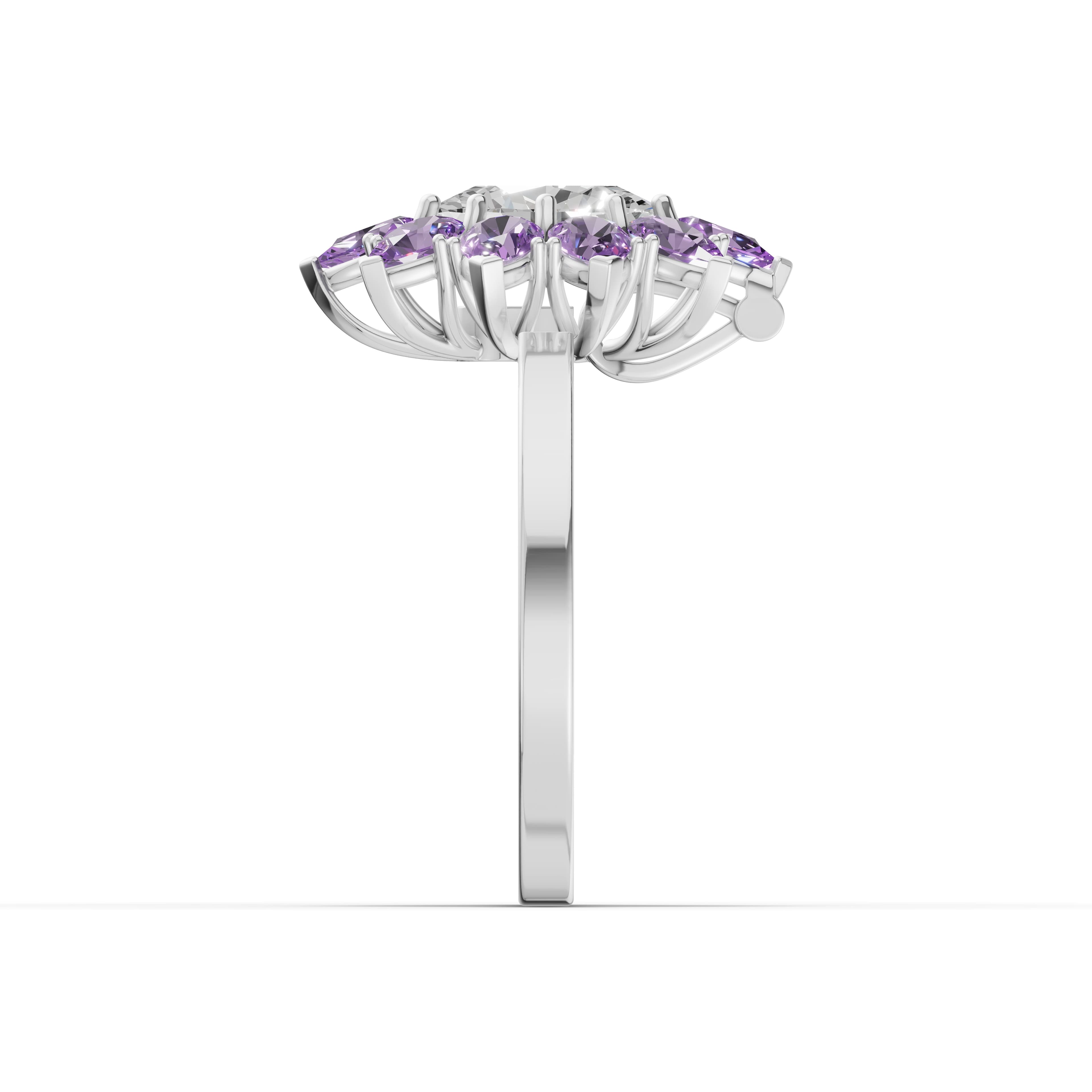 Tassel Oval Cluster Ring