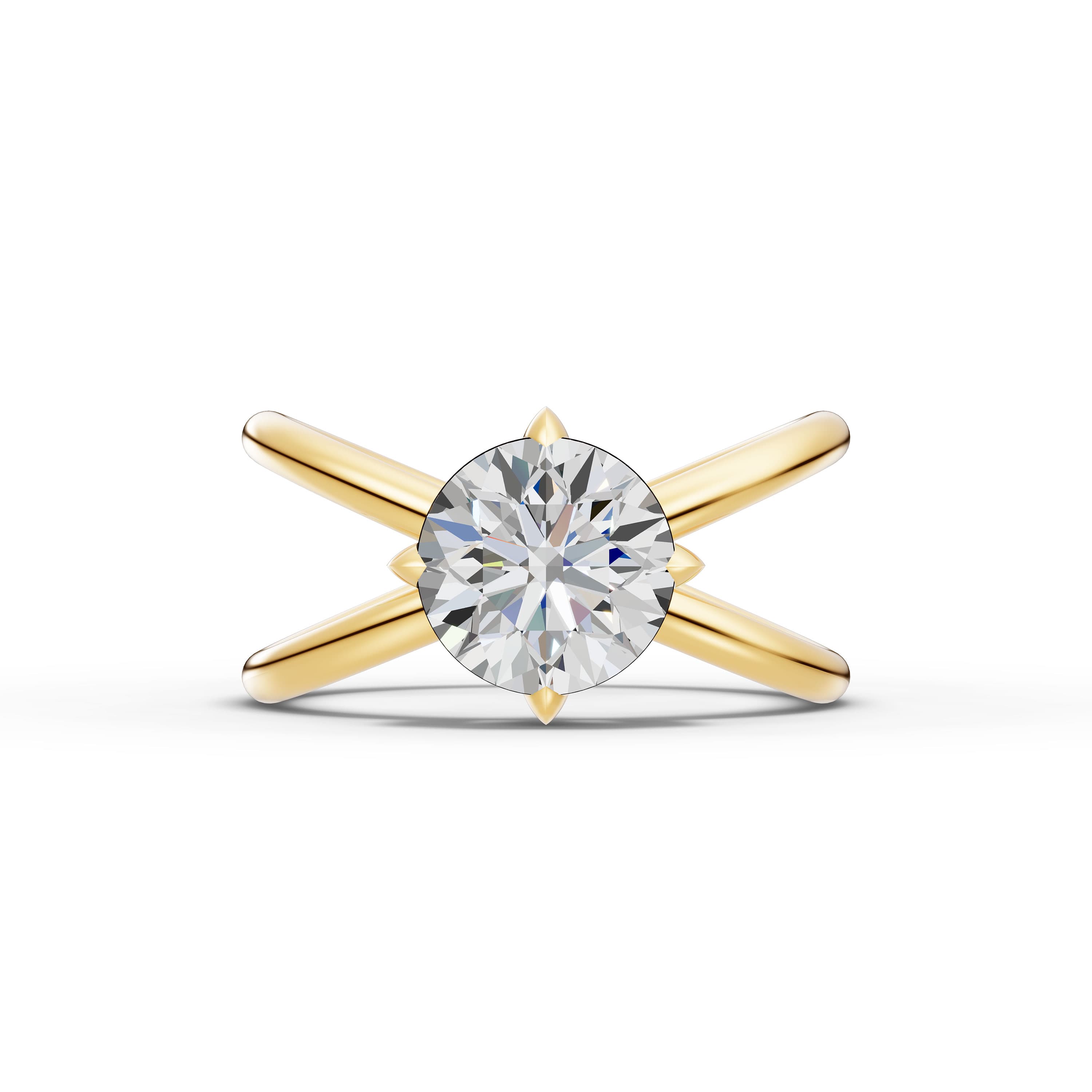 Whorl Round Solitaire Ring